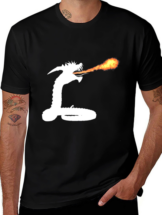 Dragon Fire Black Graphic T-Shirt
