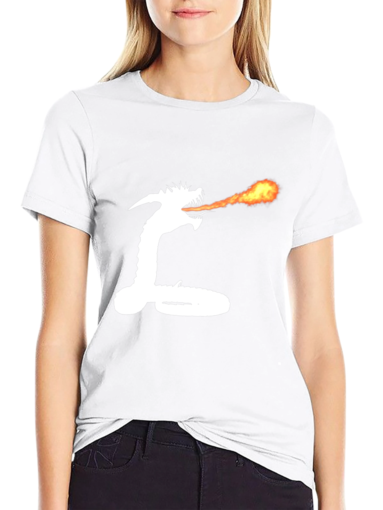 Dragon Fire Black Graphic T-Shirt