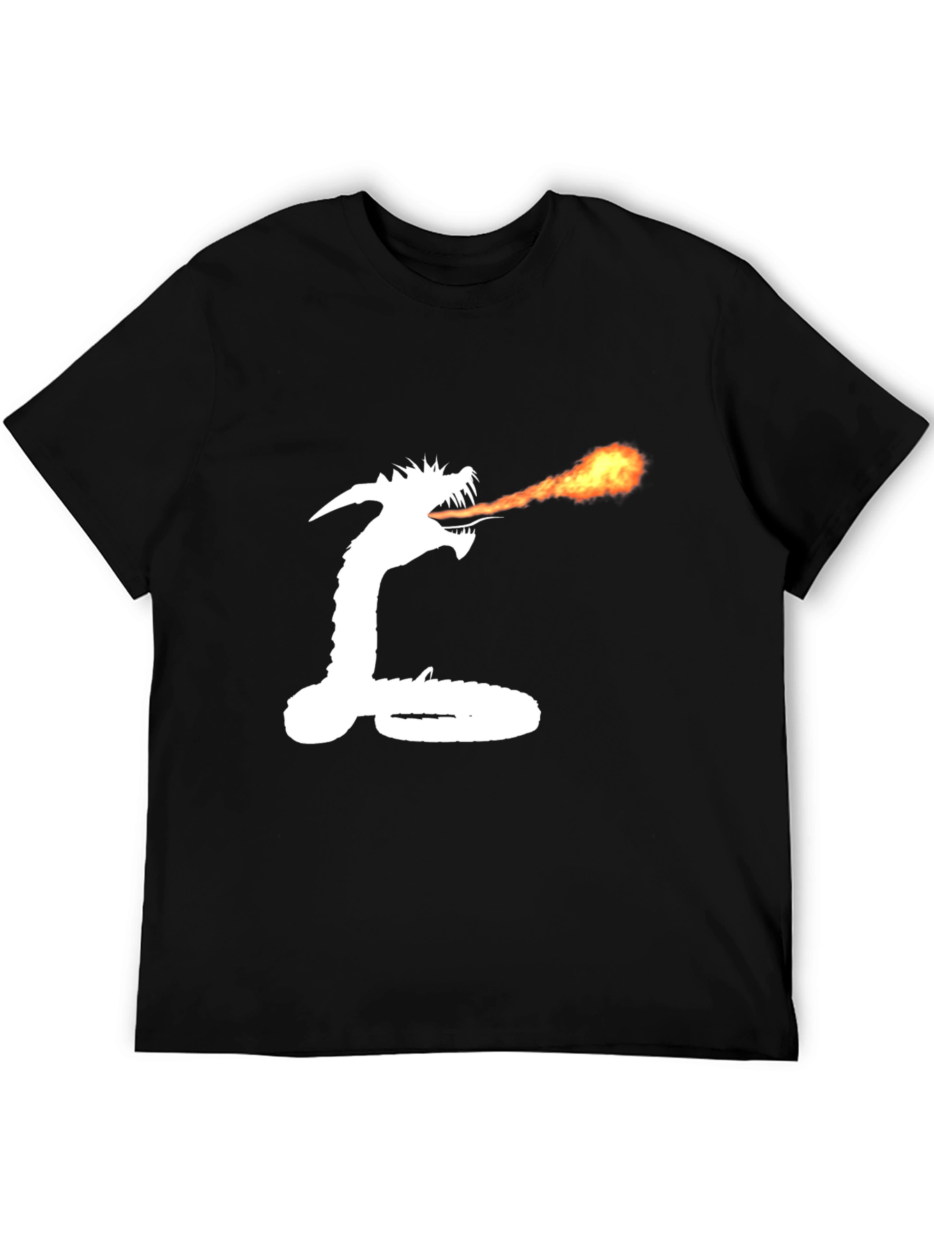 Dragon Fire Black Graphic T-Shirt