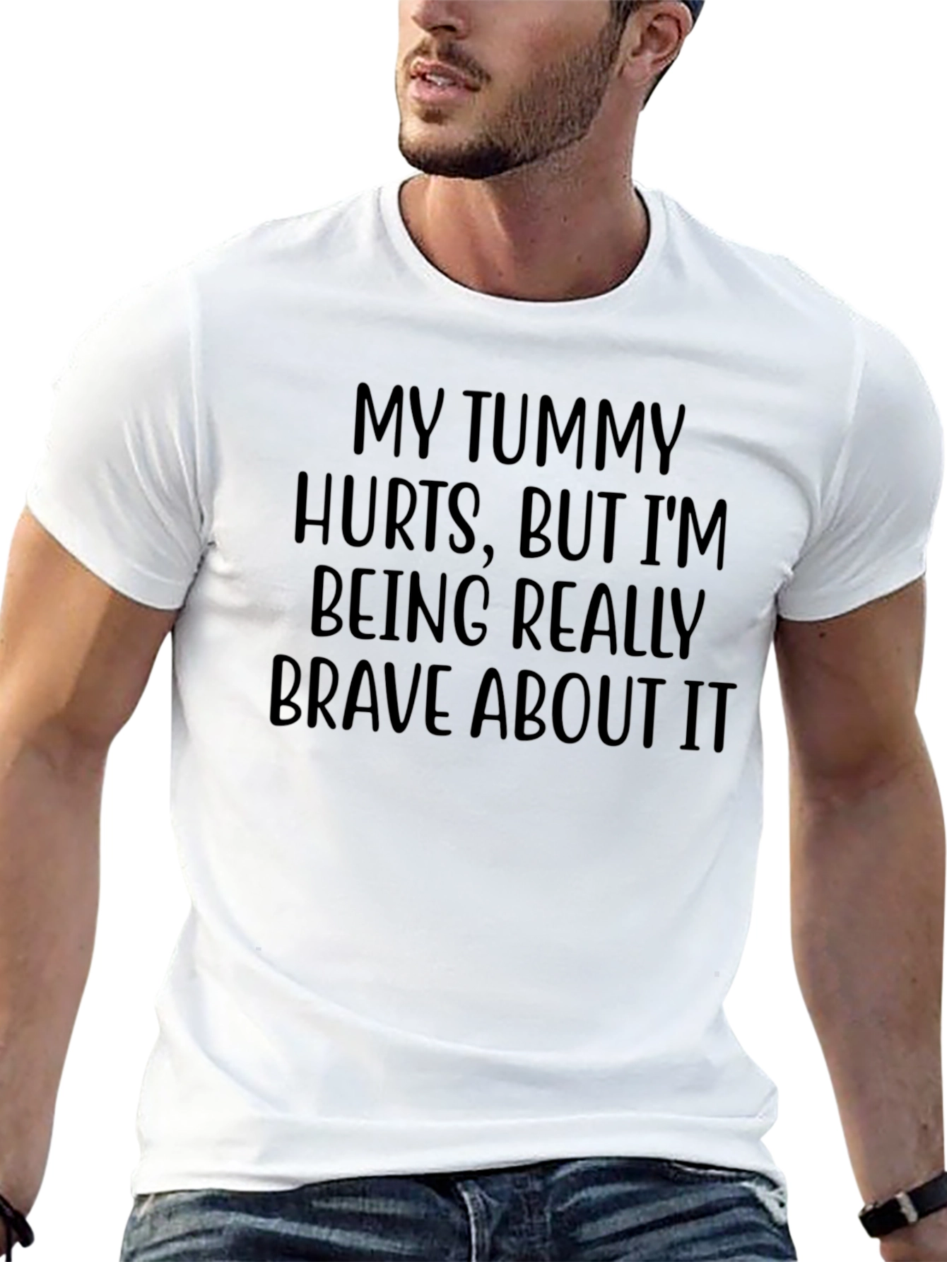 Funny Tummy Hurts Graphic Tee