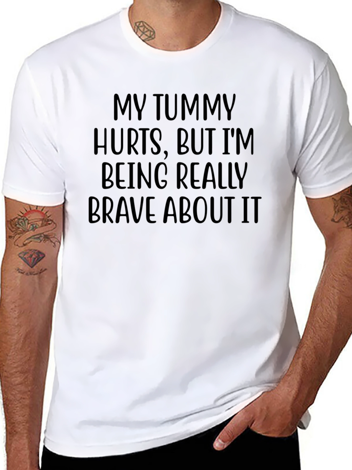Funny Tummy Hurts Graphic Tee