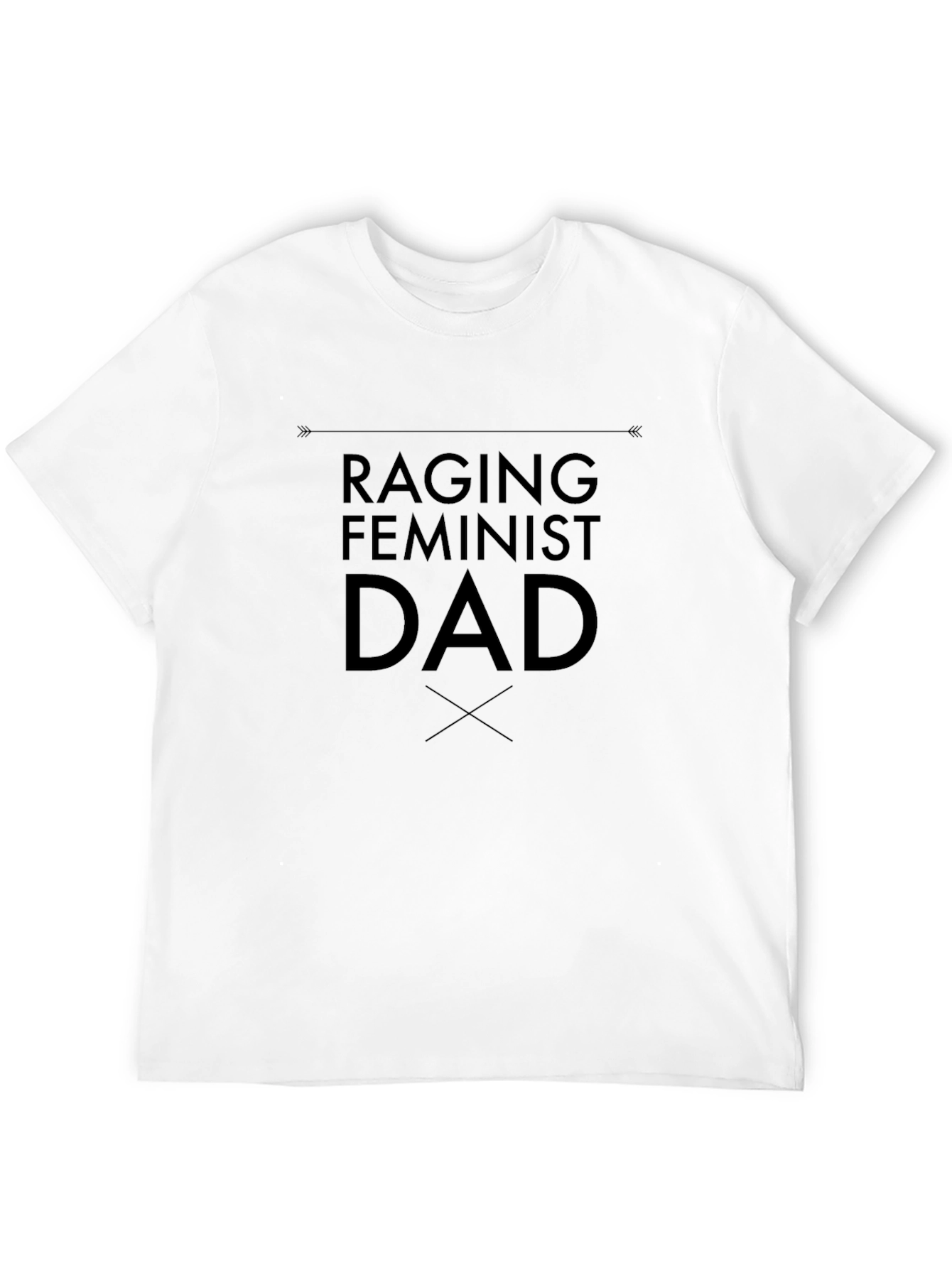 Raging Feminist Dad Black Graphic Tee