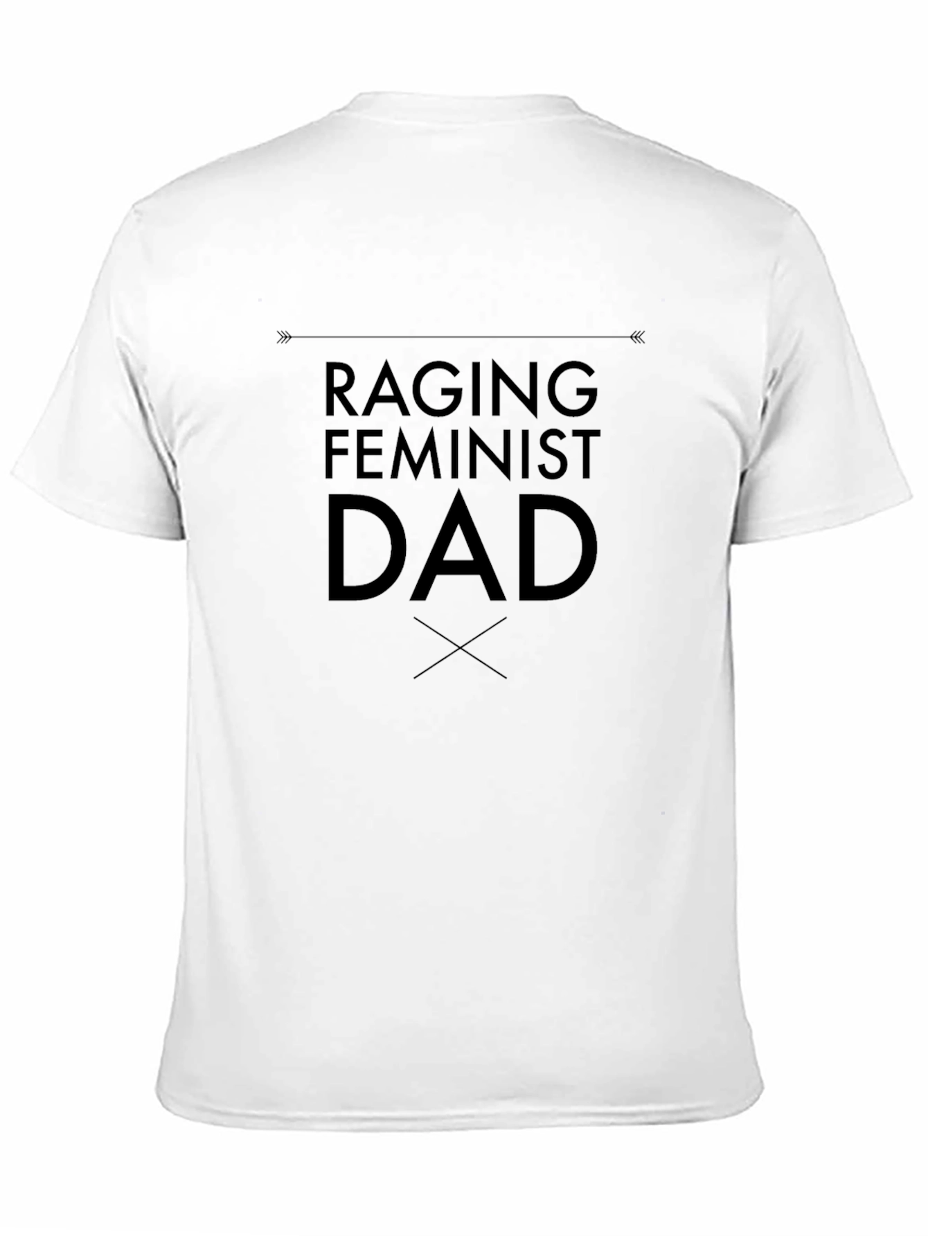 Raging Feminist Dad Black Graphic Tee