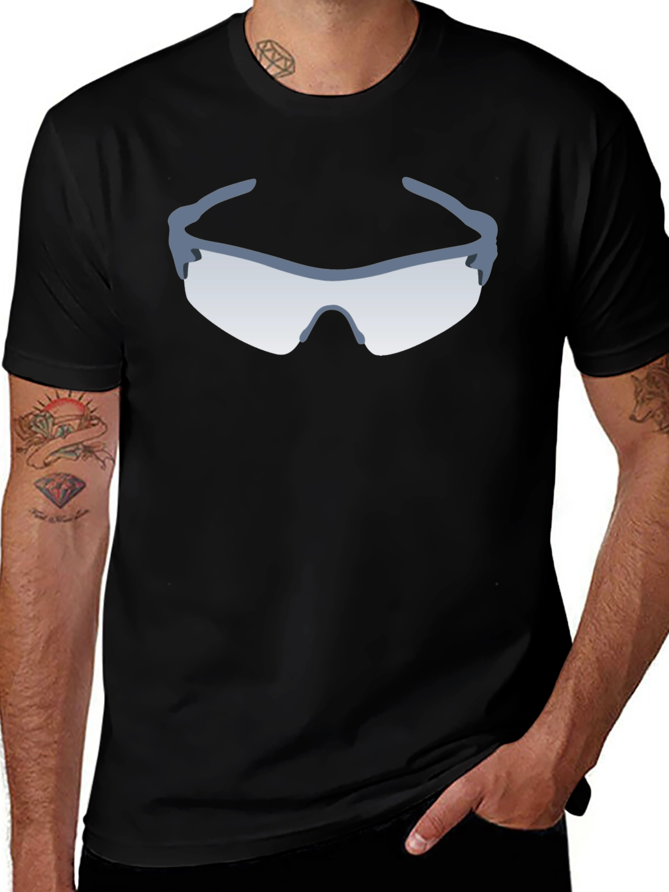Cool Shades T-Shirt - Black Crew Neck Tee