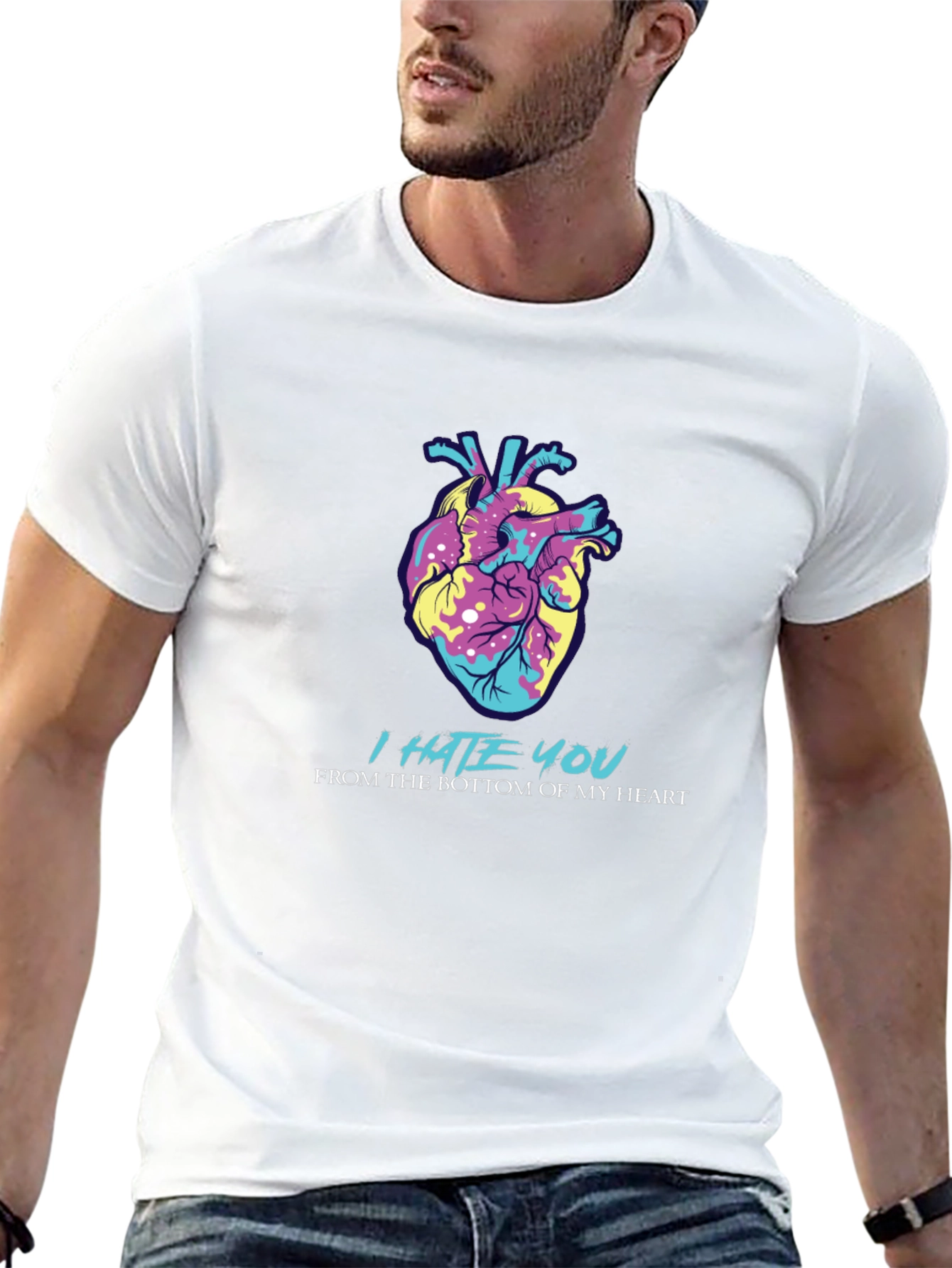I Hate You Heart Graphic Tee - Express Yourself