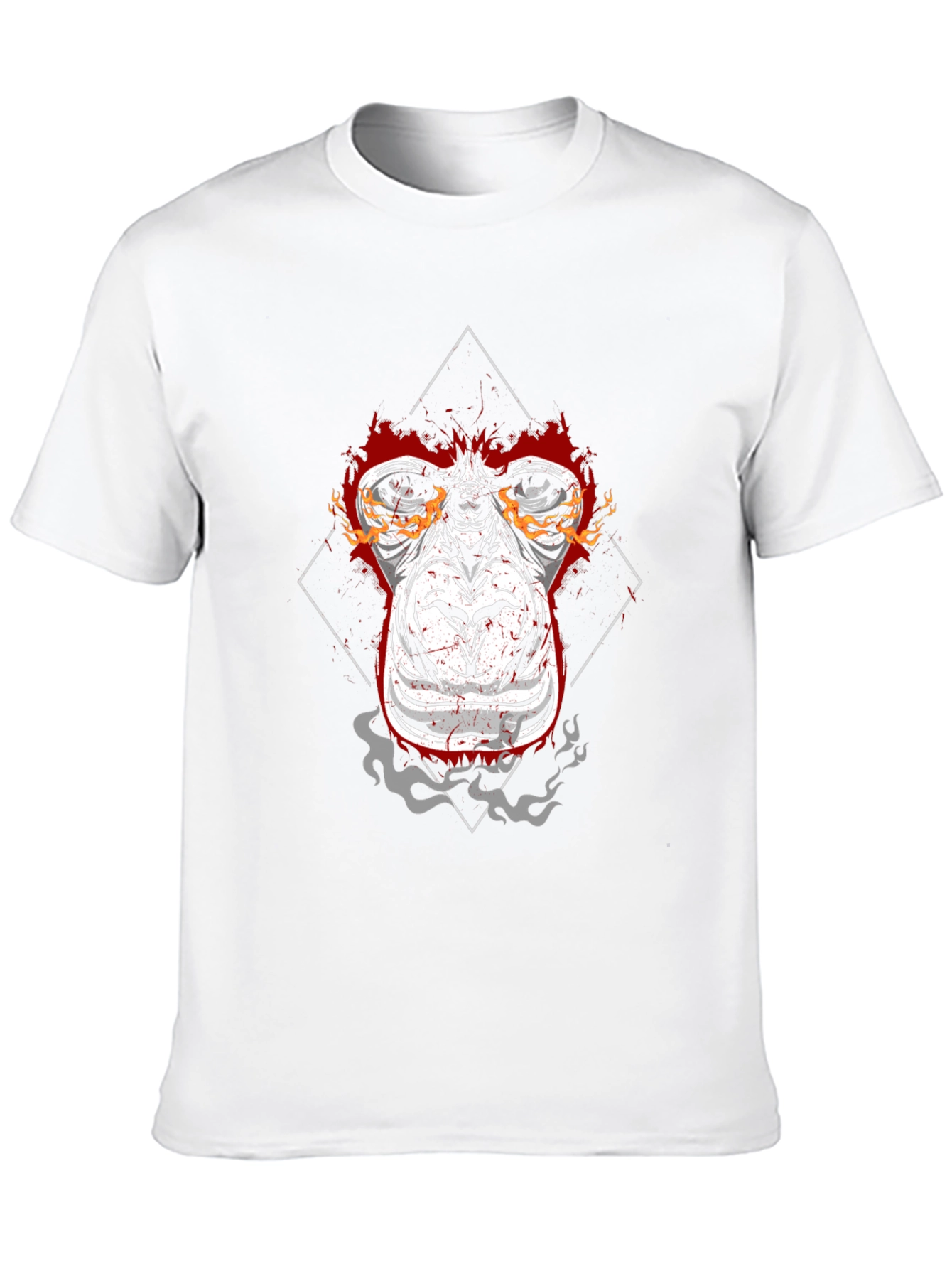 Fiery Ape Graphic Tee - Black Cotton T-Shirt