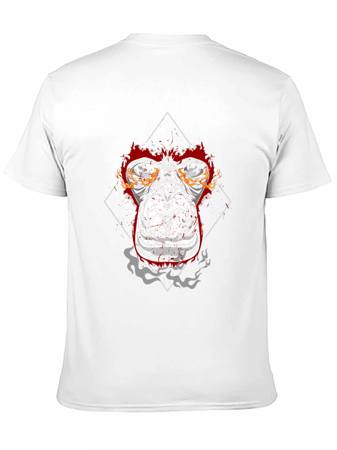 Fiery Ape Graphic Tee - Black Cotton T-Shirt