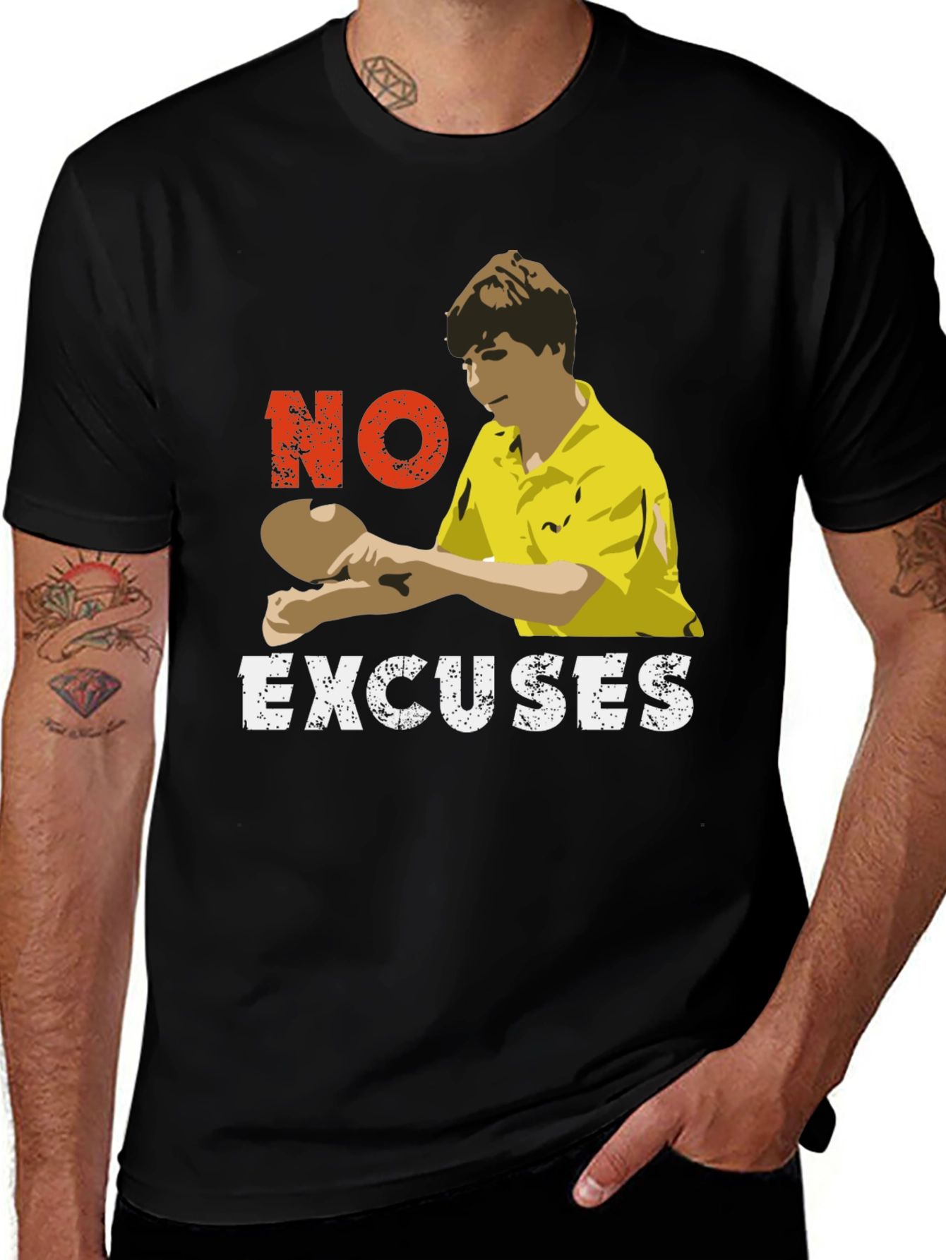 No Excuses Table Tennis Graphic Tee