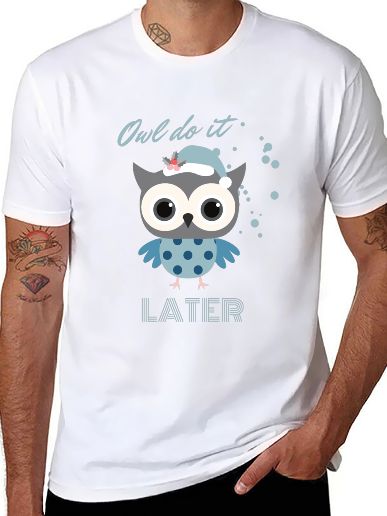 Owl Do It Later T-Shirt - Funny Graphic Tee