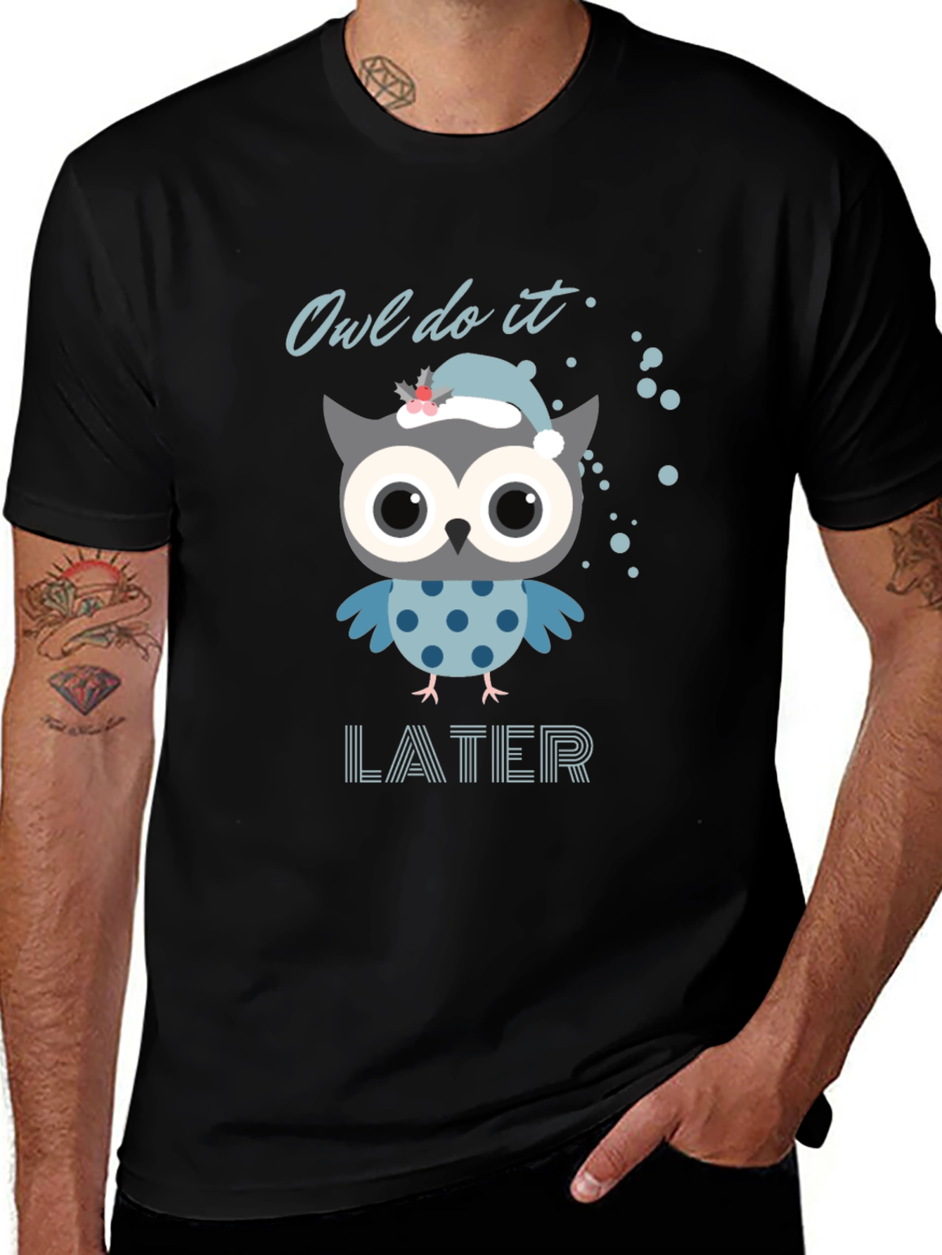Owl Do It Later T-Shirt - Funny Graphic Tee