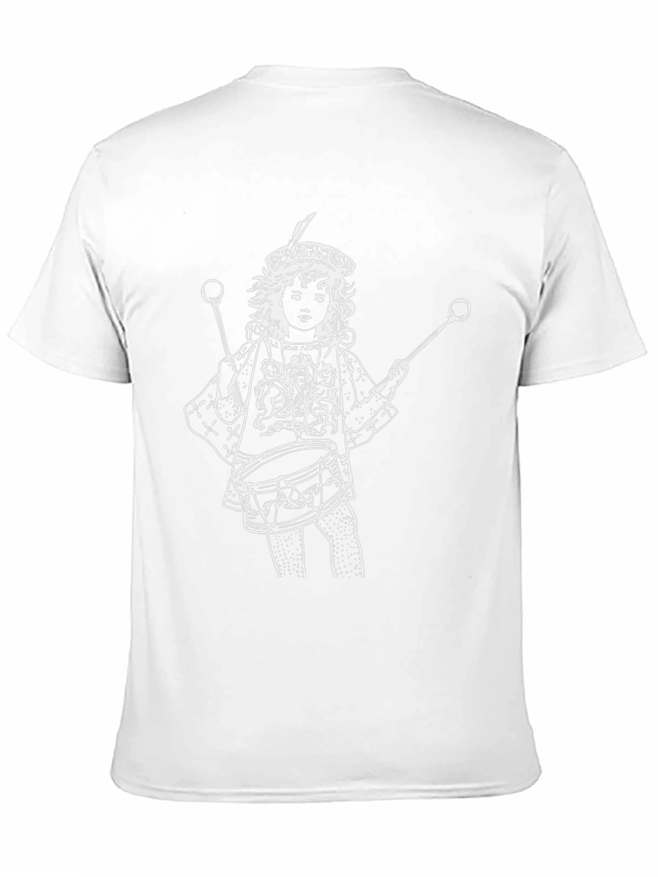 Black T-Shirt with Drummer Boy Graphic