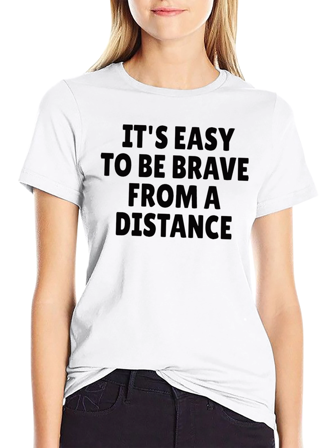 Brave From A Distance Black T-Shirt