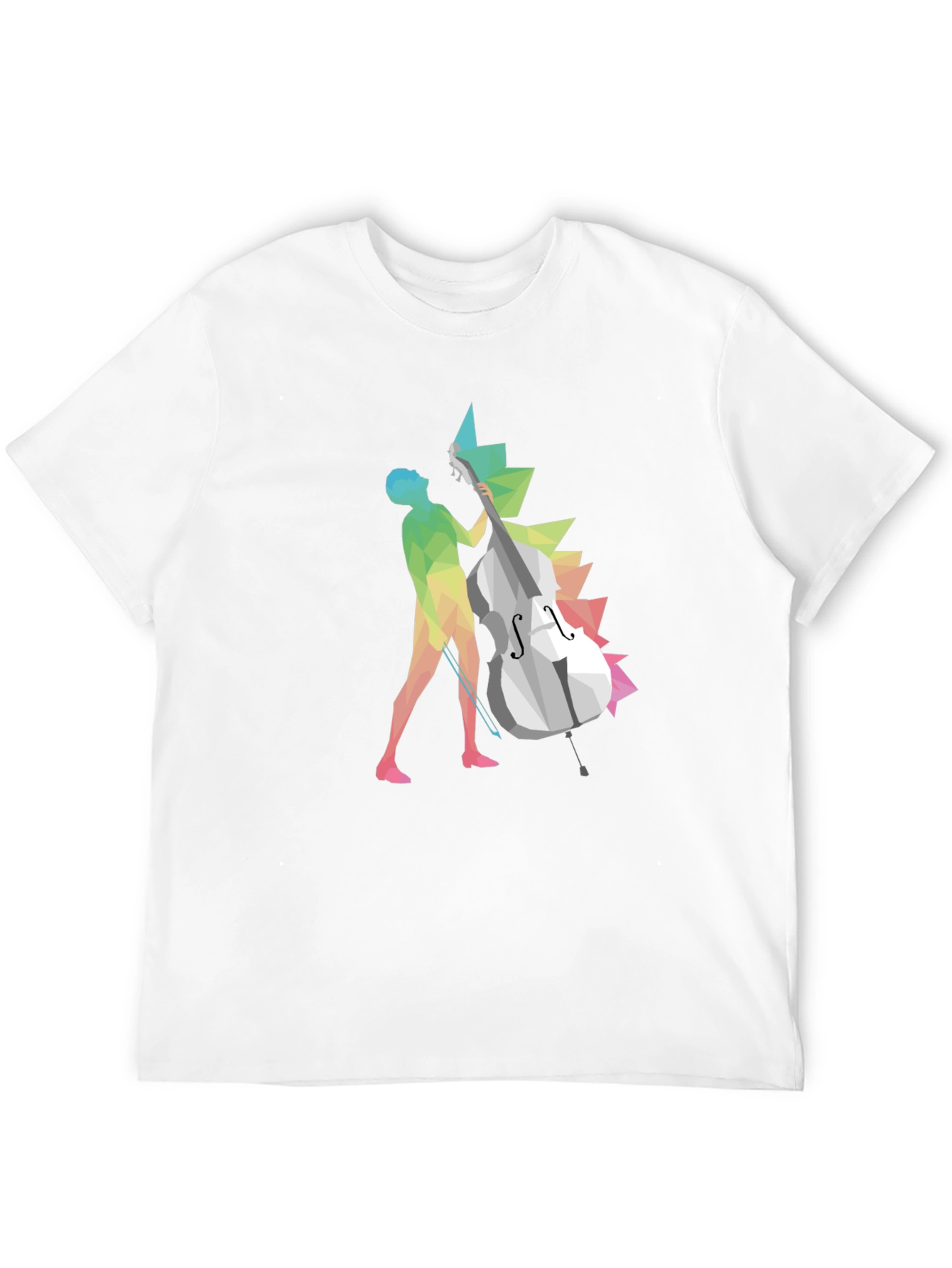 Abstract Bass Player Graphic Tee - Black