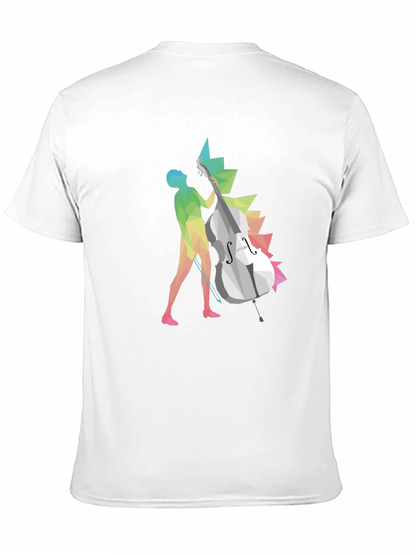 Abstract Bass Player Graphic Tee - Black