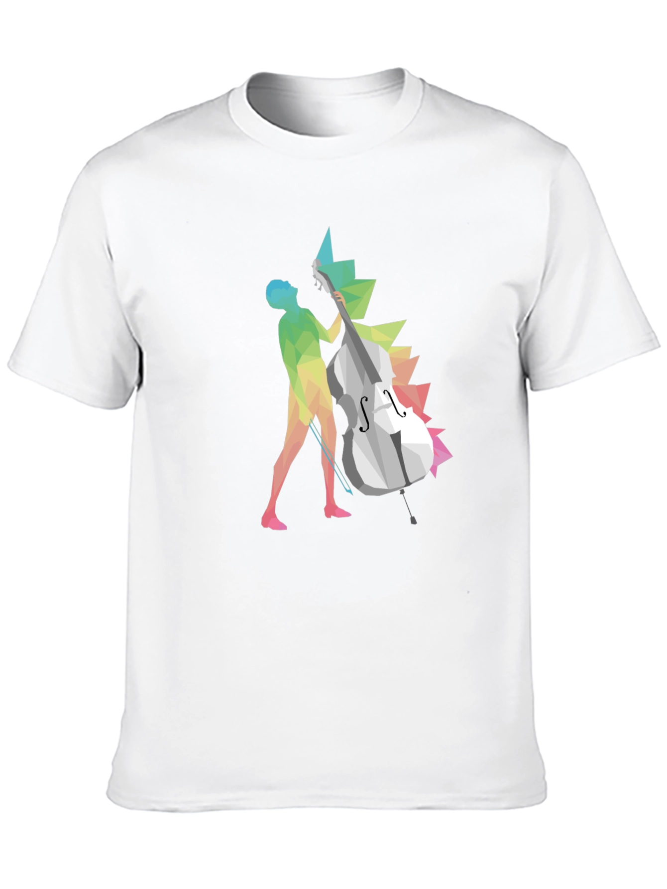 Abstract Bass Player Graphic Tee - Black