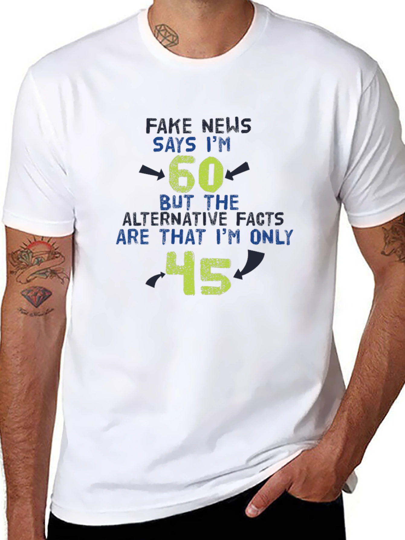 Funny Fake News 60th Birthday T-Shirt - Only 45!