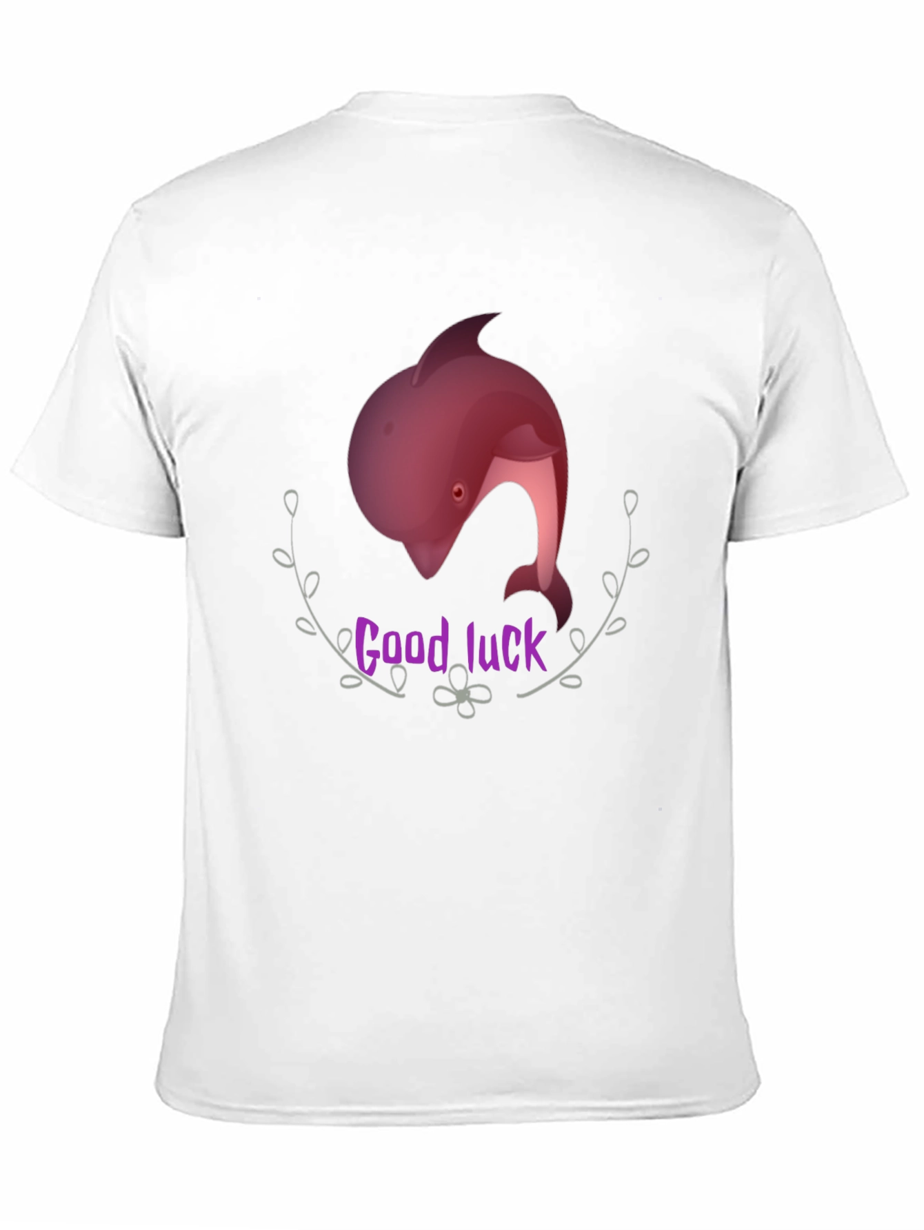 Good Luck Dolphin Graphic Tee - Black Unisex T-Shirt
