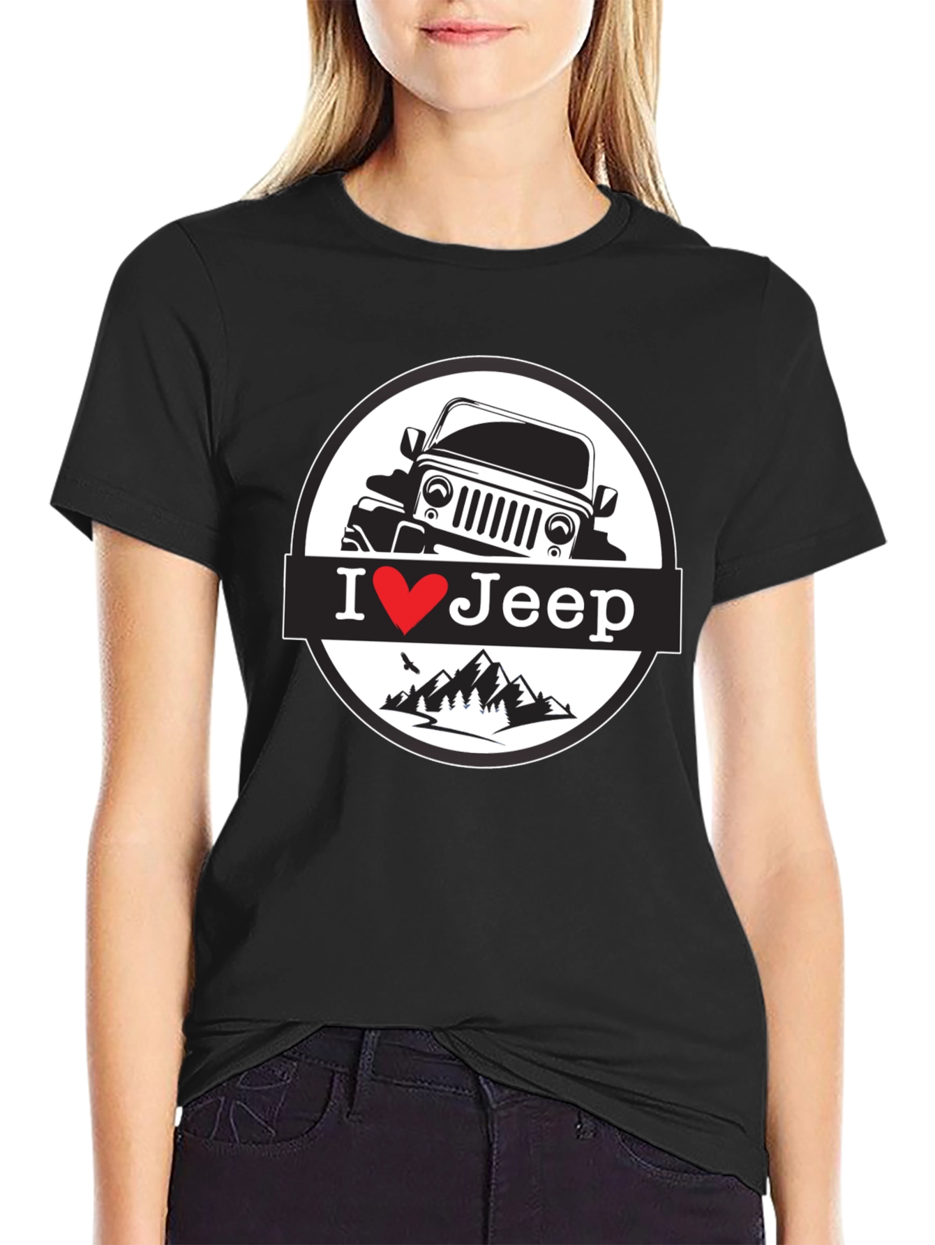 I Heart Jeep T-Shirt - Black Mountain Design