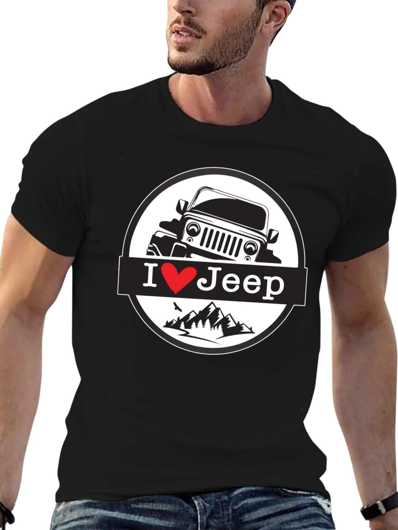 I Heart Jeep T-Shirt - Black Mountain Design