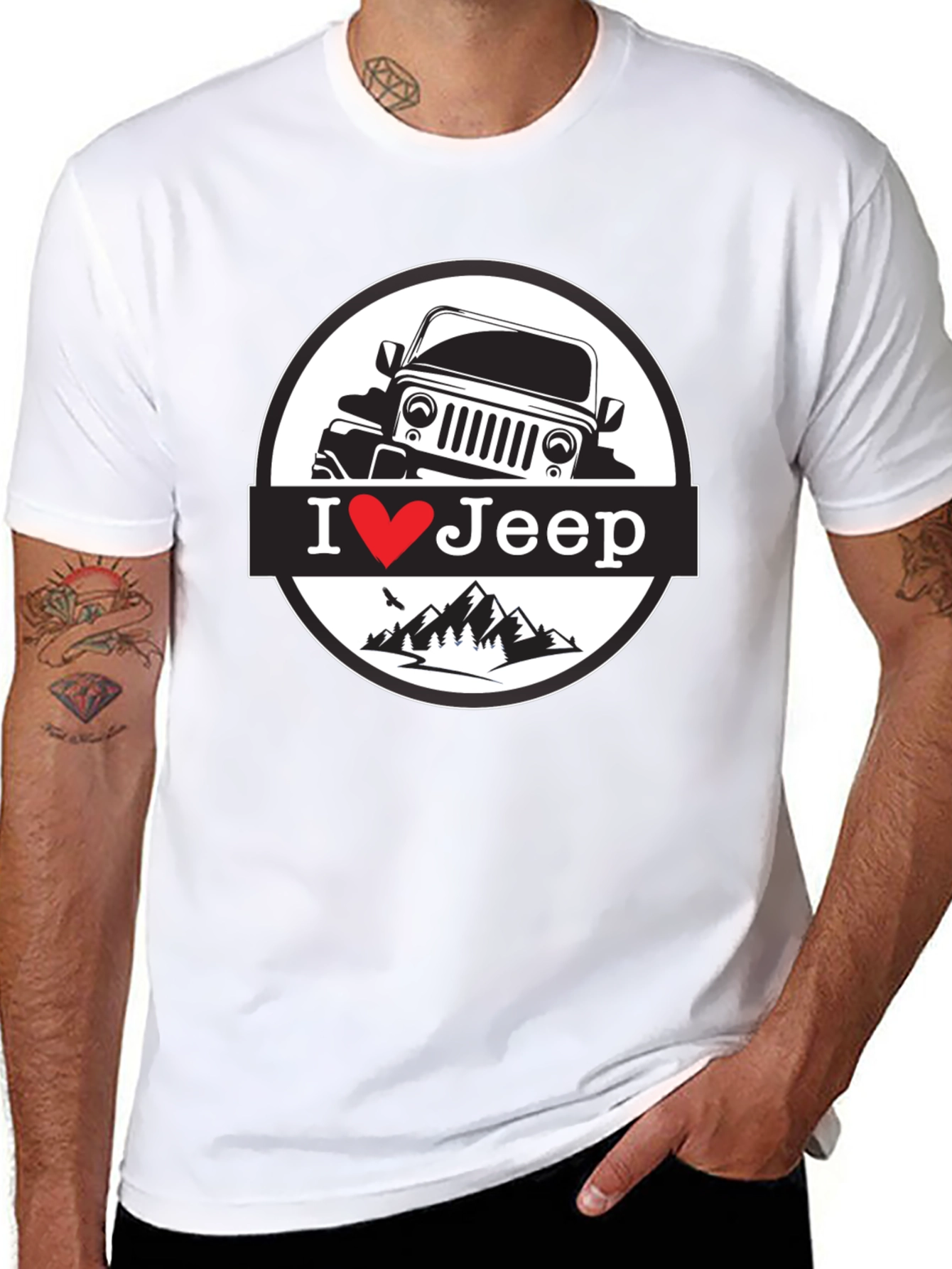 I Heart Jeep T-Shirt - Black Mountain Design
