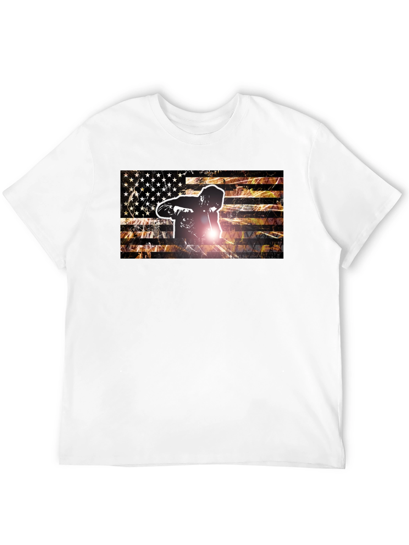 Welder American Flag Graphic T-Shirt