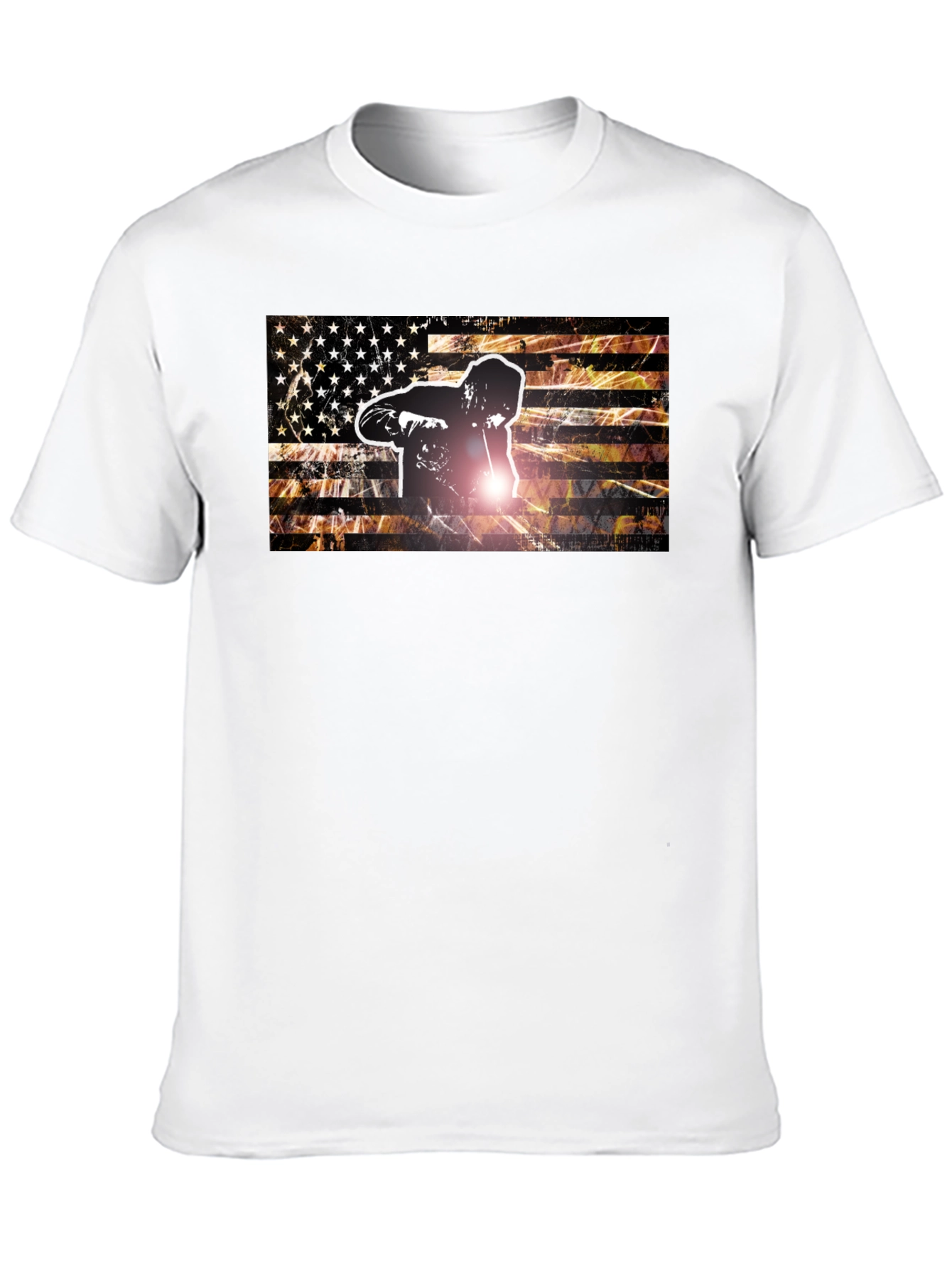 Welder American Flag Graphic T-Shirt