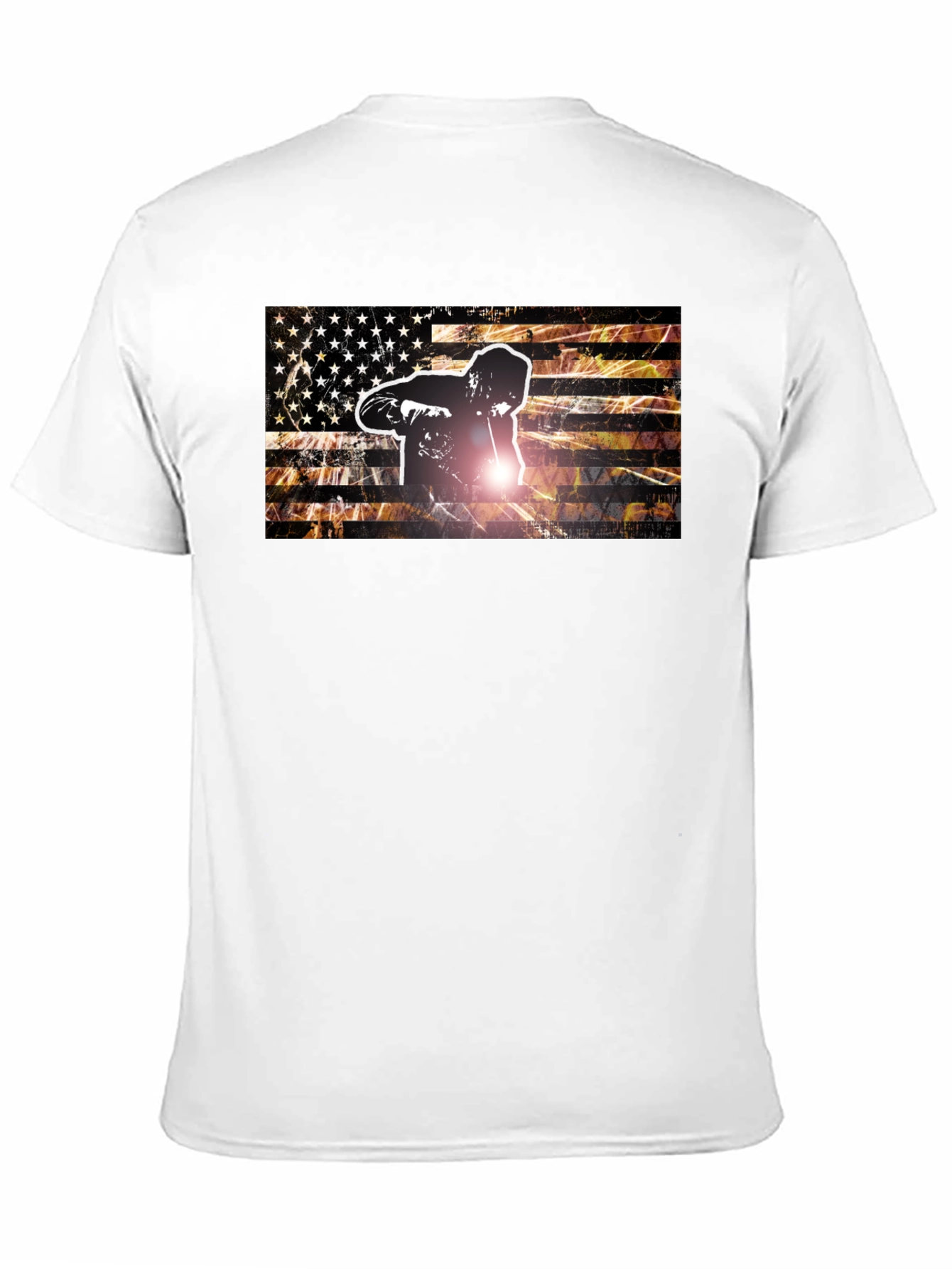 Welder American Flag Graphic T-Shirt