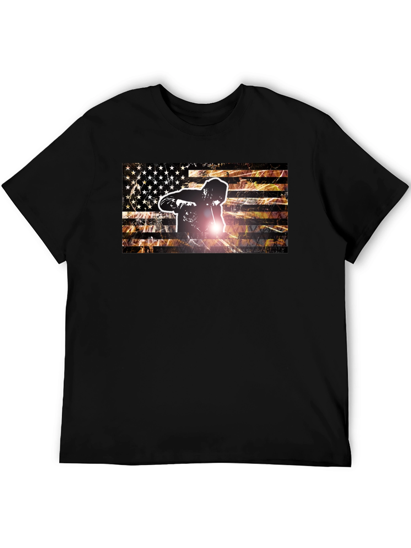 Welder American Flag Graphic T-Shirt