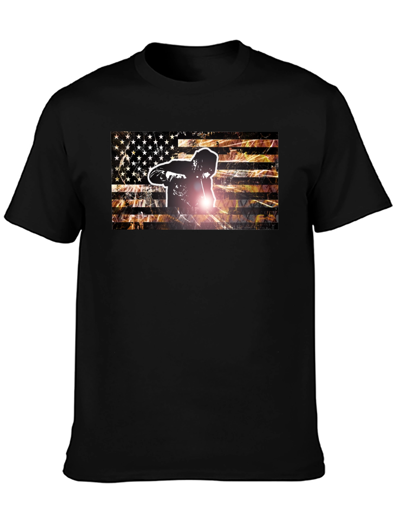 Welder American Flag Graphic T-Shirt
