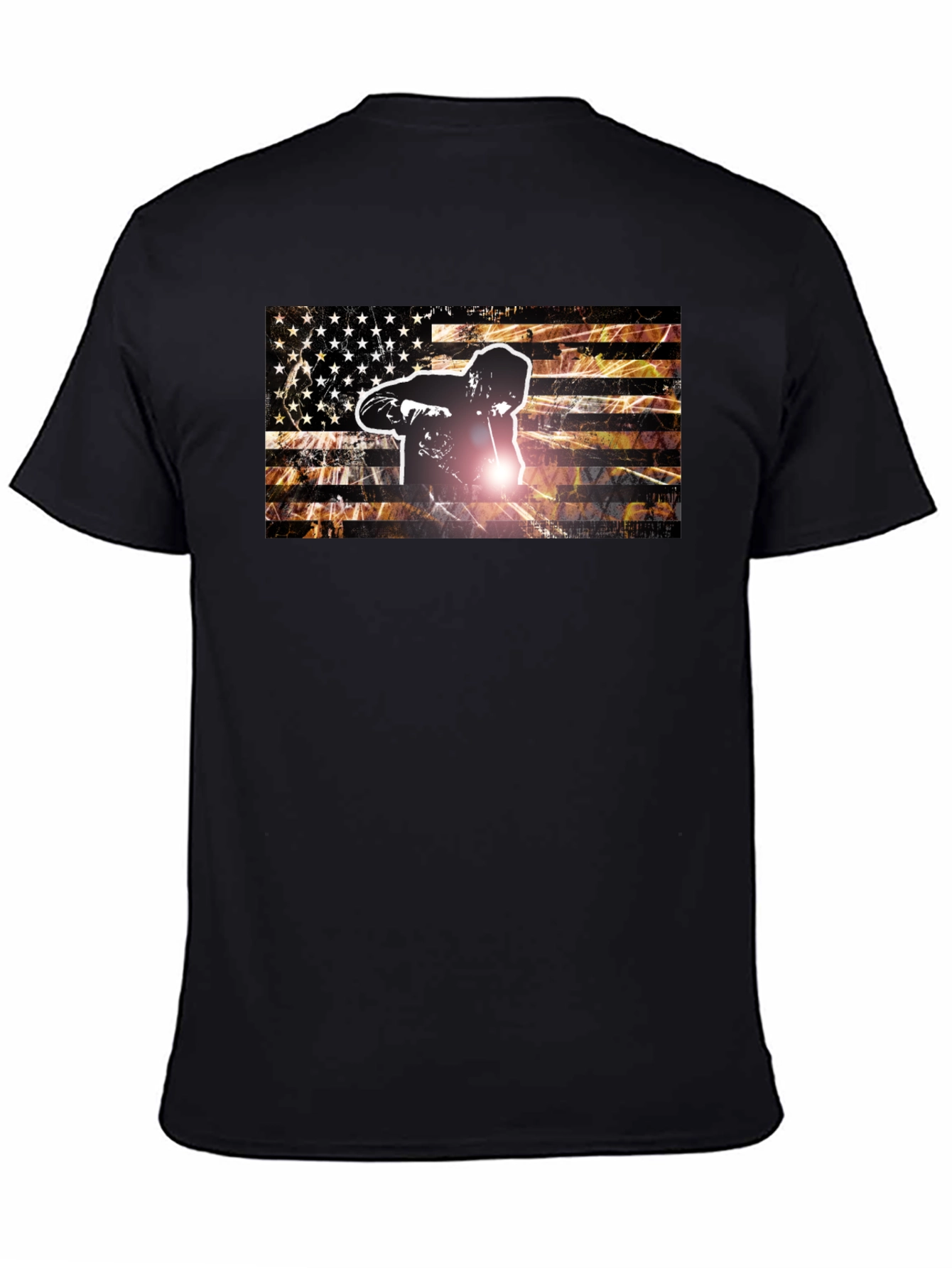 Welder American Flag Graphic T-Shirt
