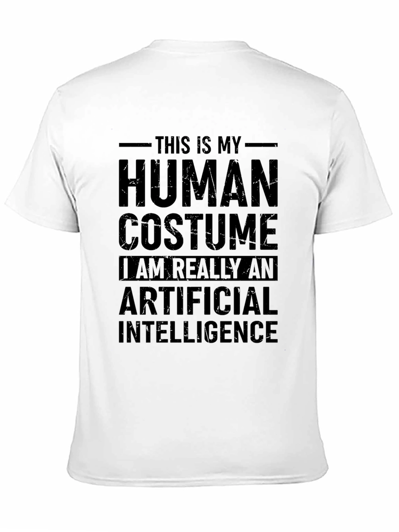 Human Costume AI T-Shirt - Funny Robot Tee