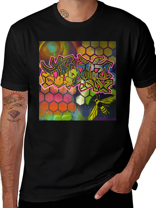 Graffiti Bee Graphic Tee - Unique Art T-Shirt