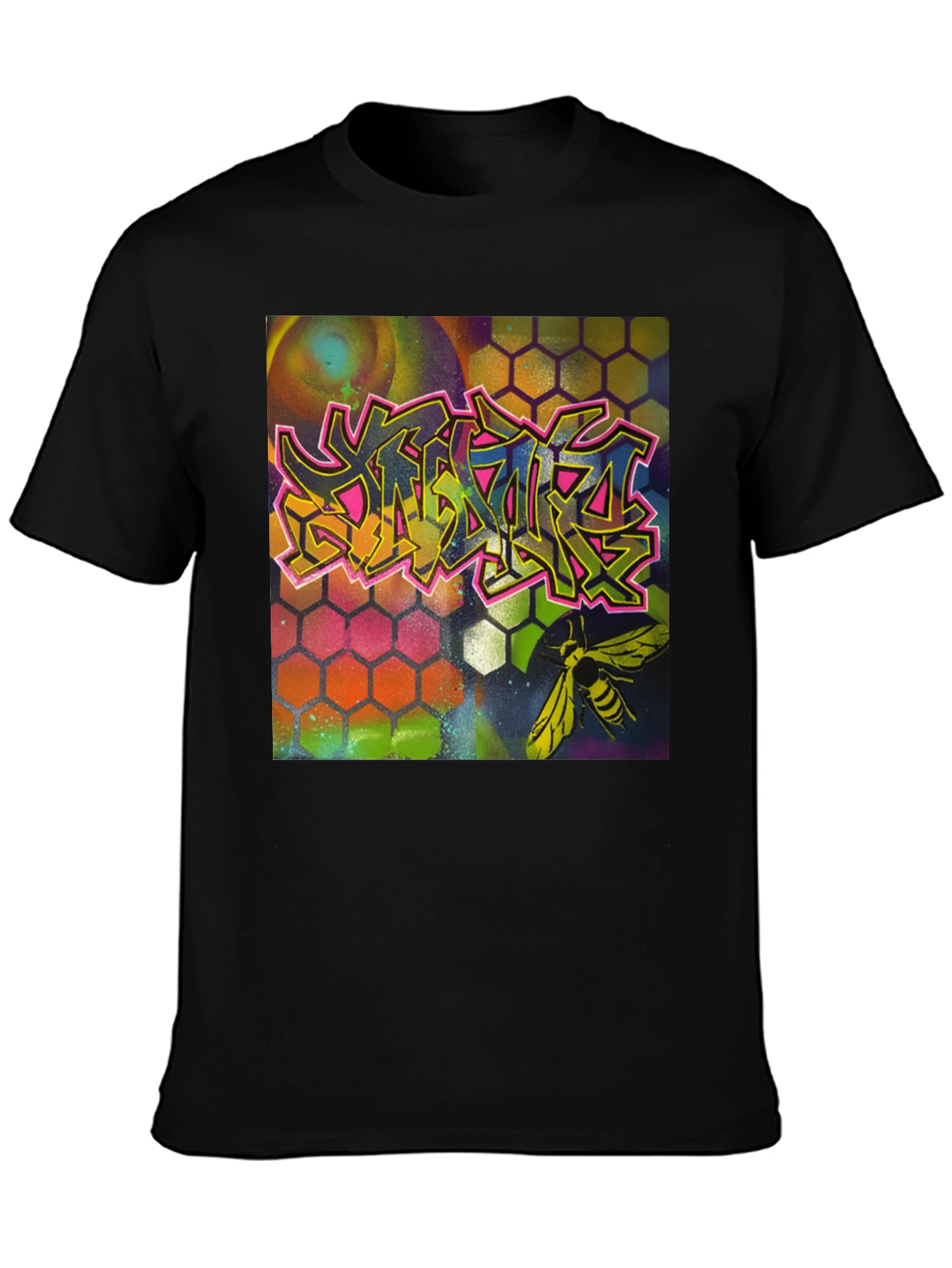 Graffiti Bee Graphic Tee - Unique Art T-Shirt