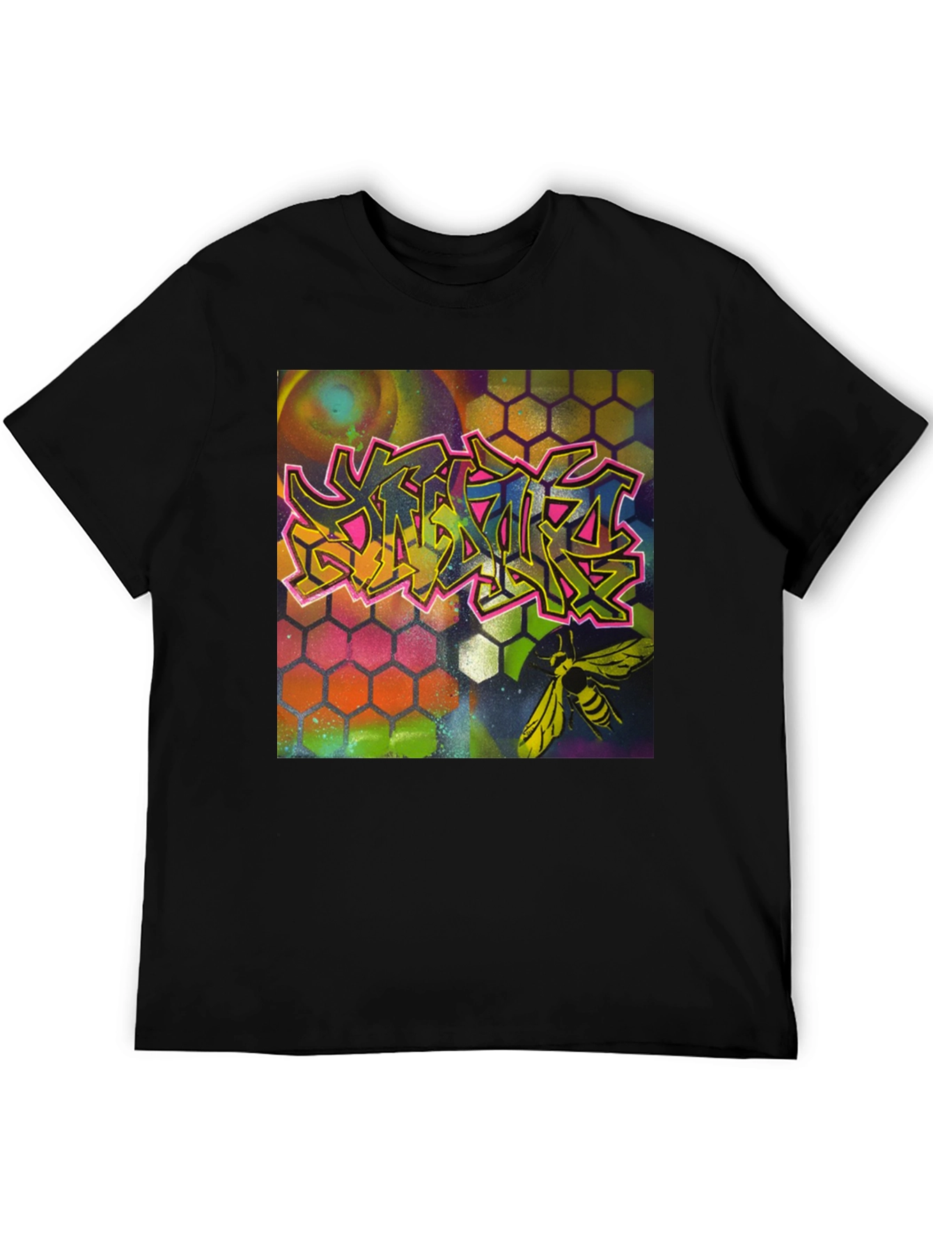 Graffiti Bee Graphic Tee - Unique Art T-Shirt
