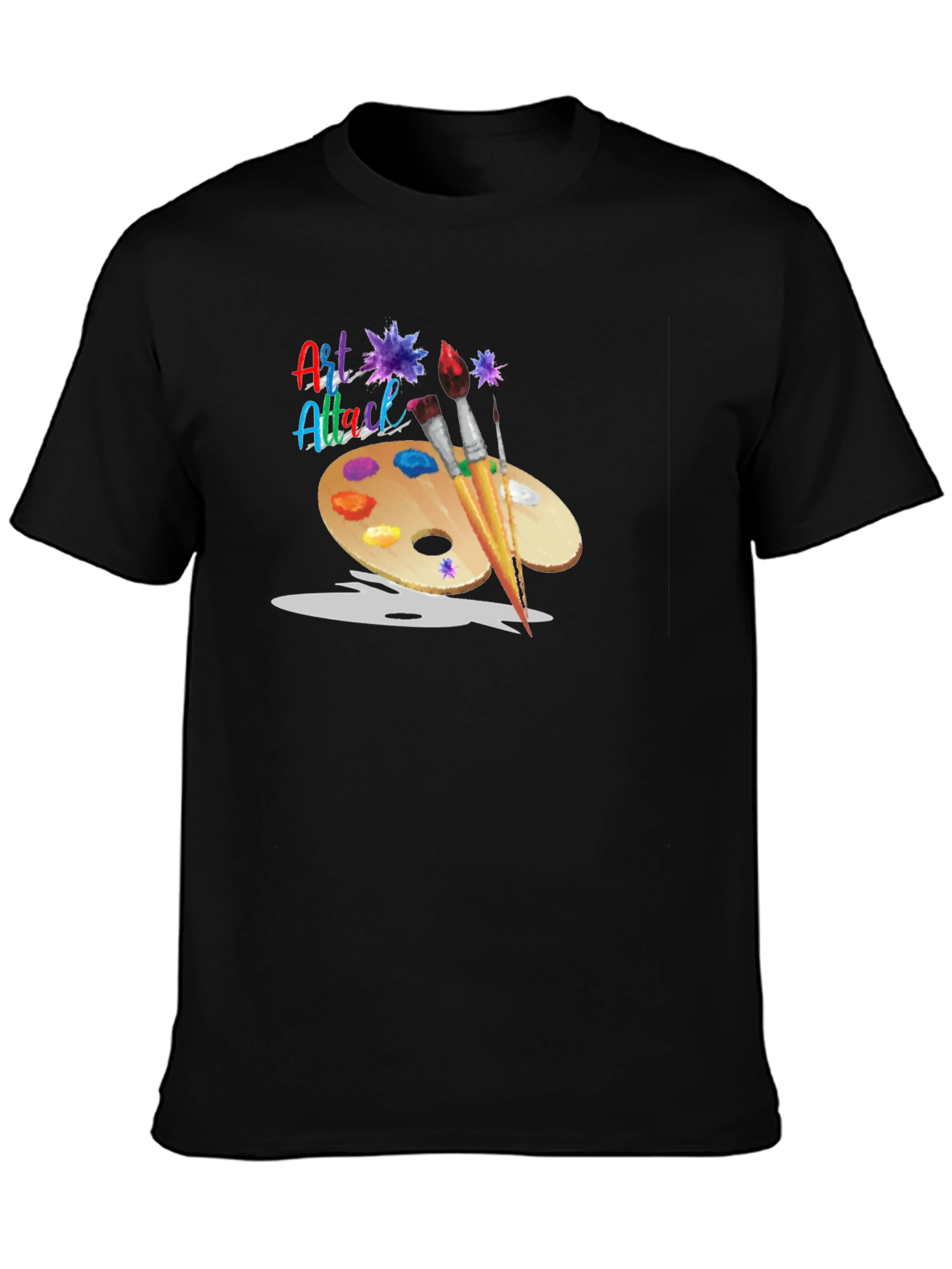 Art Attack T-Shirt: Artistic Palette Design