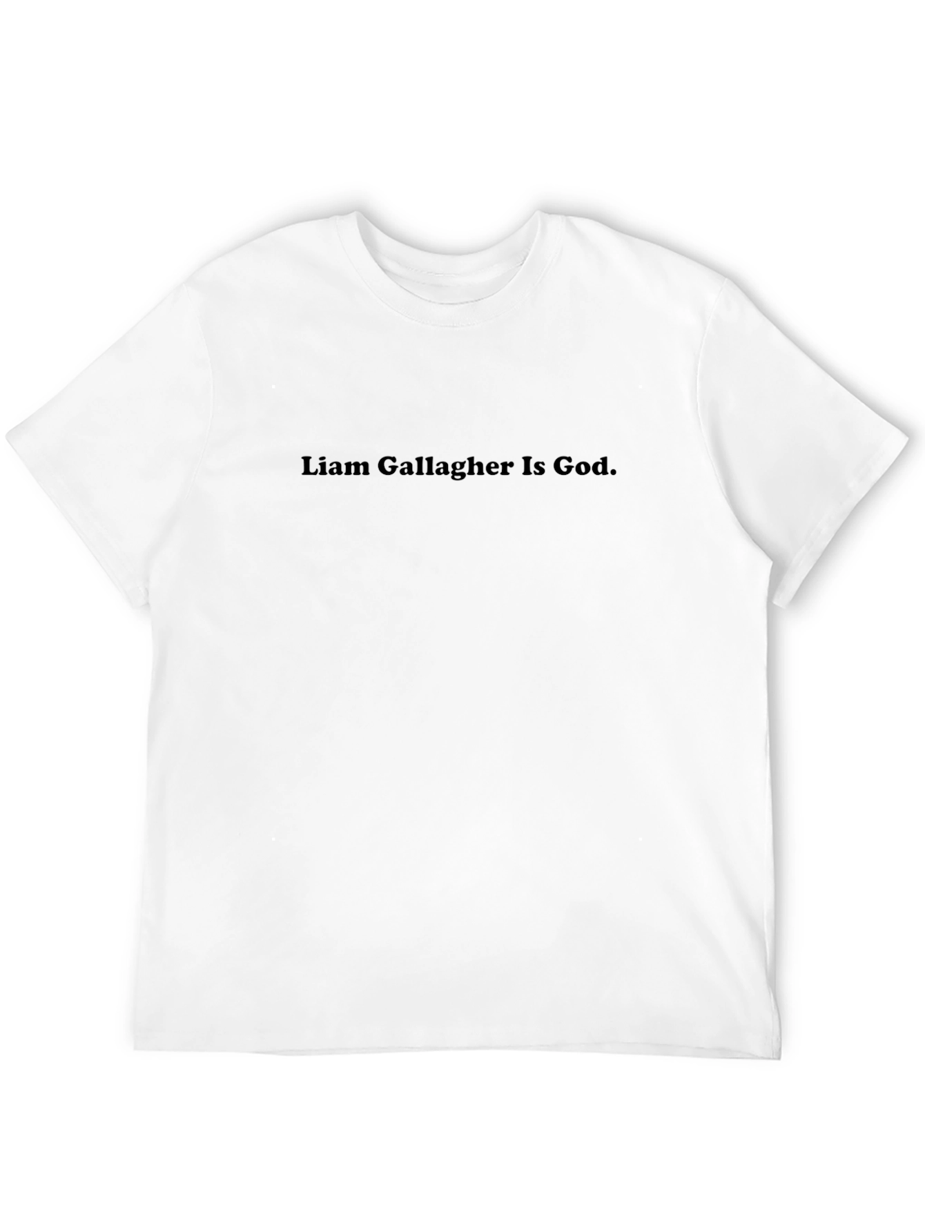 Liam Gallagher Is God T-Shirt - Black Cotton Tee