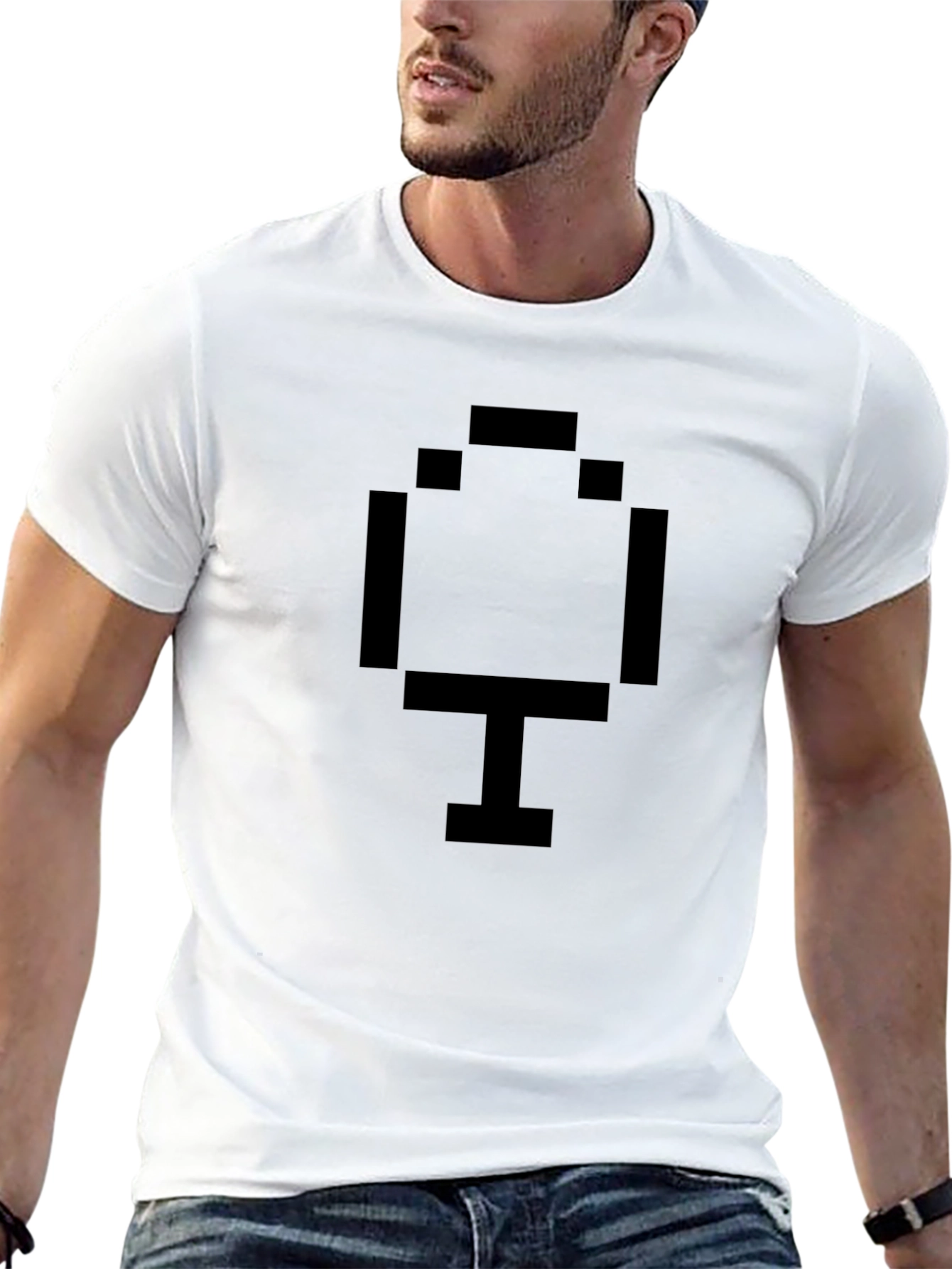 Pixel Tree Black T-Shirt - Retro Gaming Style