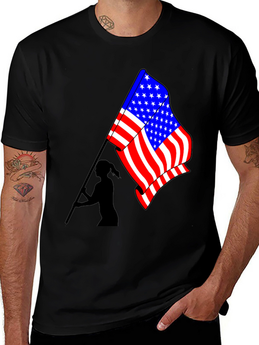 USA Flag Graphic T-Shirt - Patriotic Style