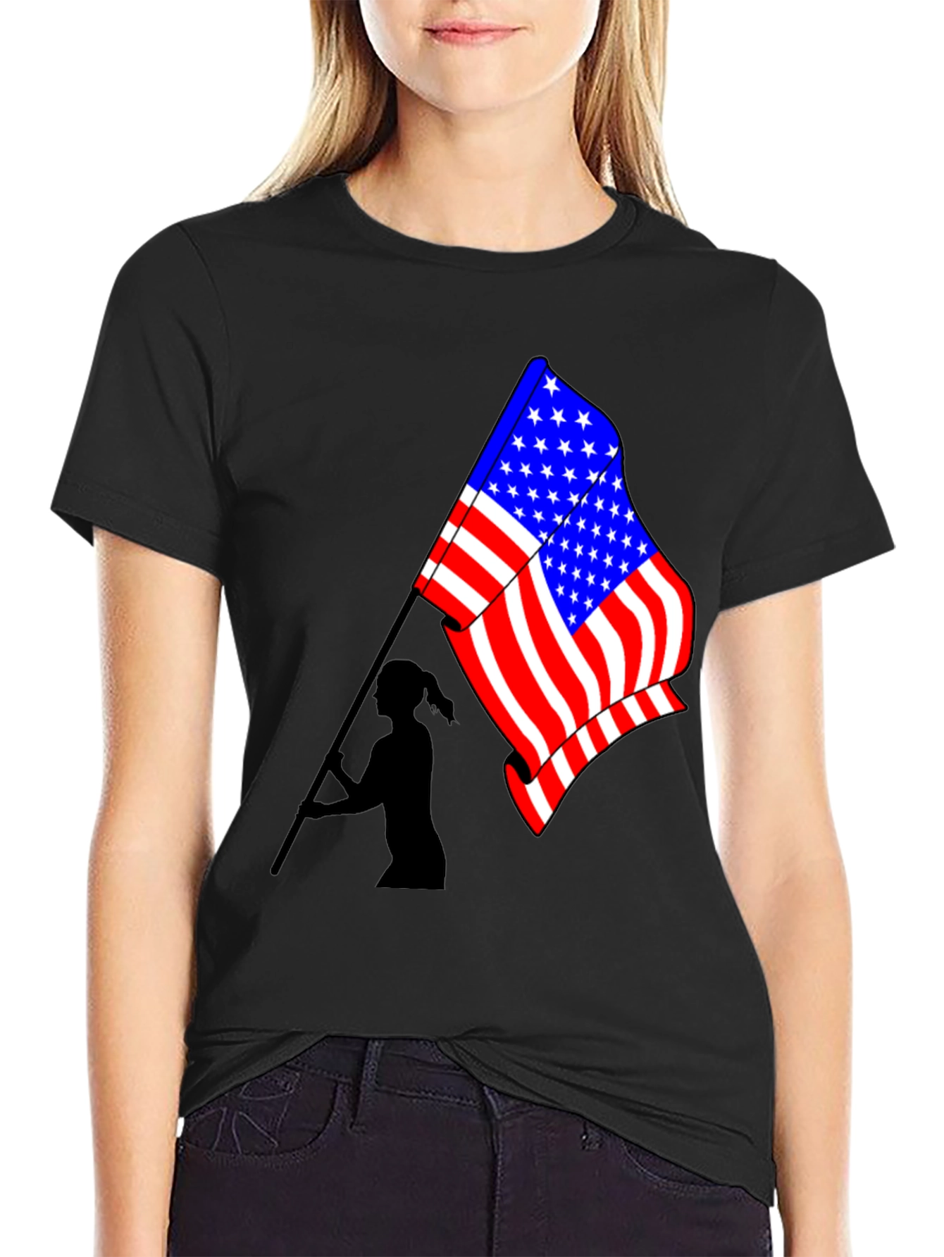 USA Flag Graphic T-Shirt - Patriotic Style