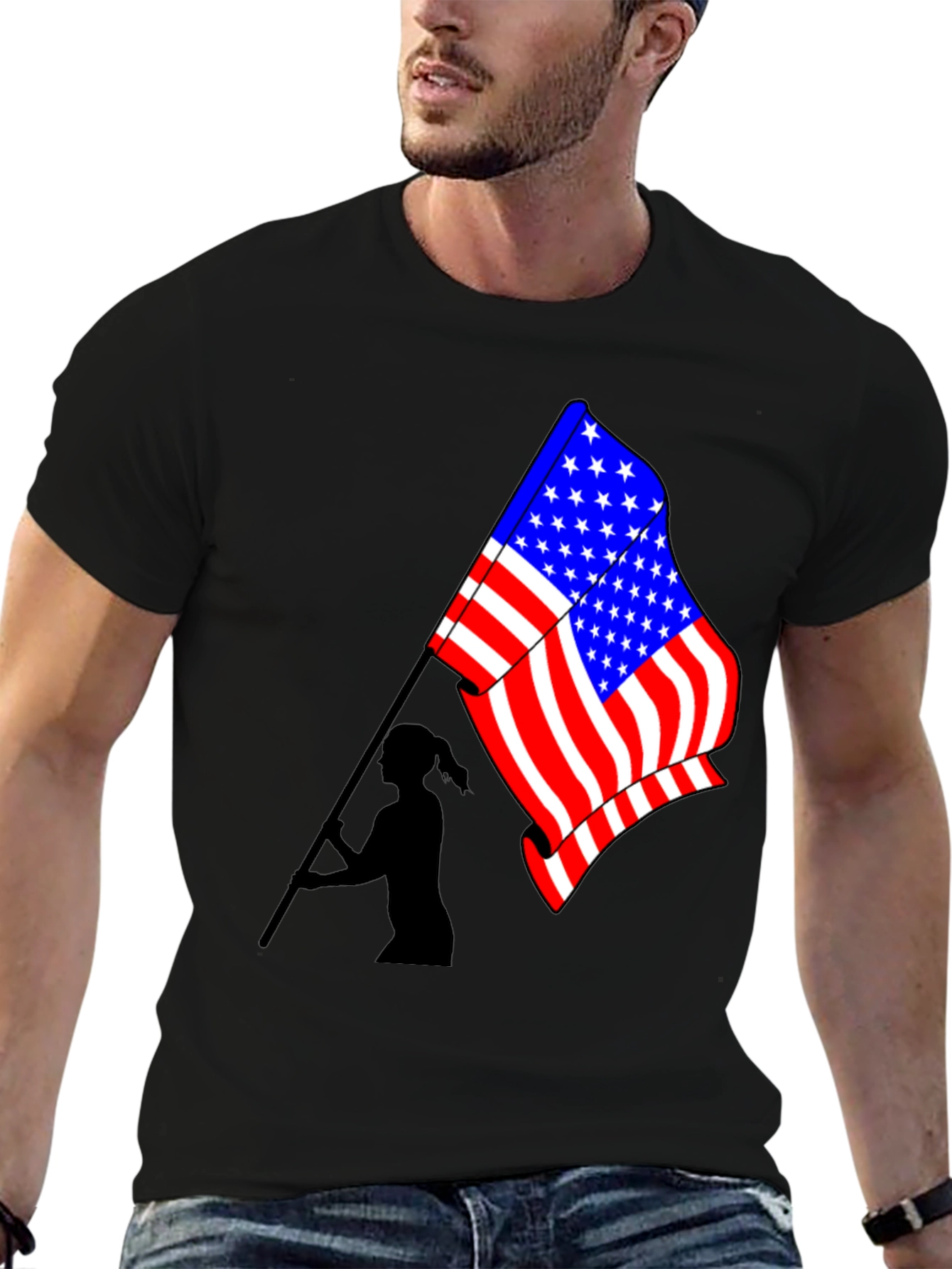 USA Flag Graphic T-Shirt - Patriotic Style