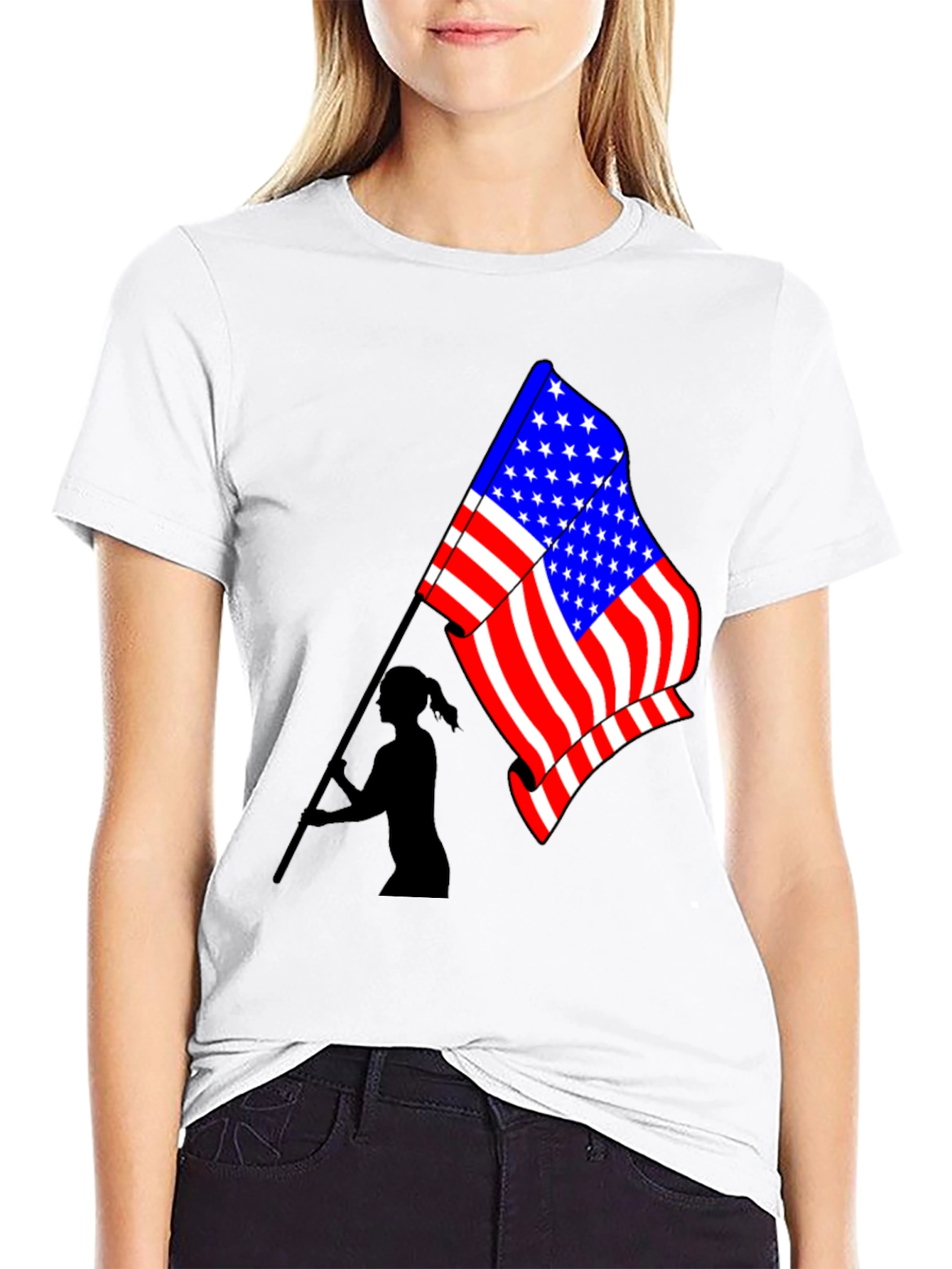 USA Flag Graphic T-Shirt - Patriotic Style