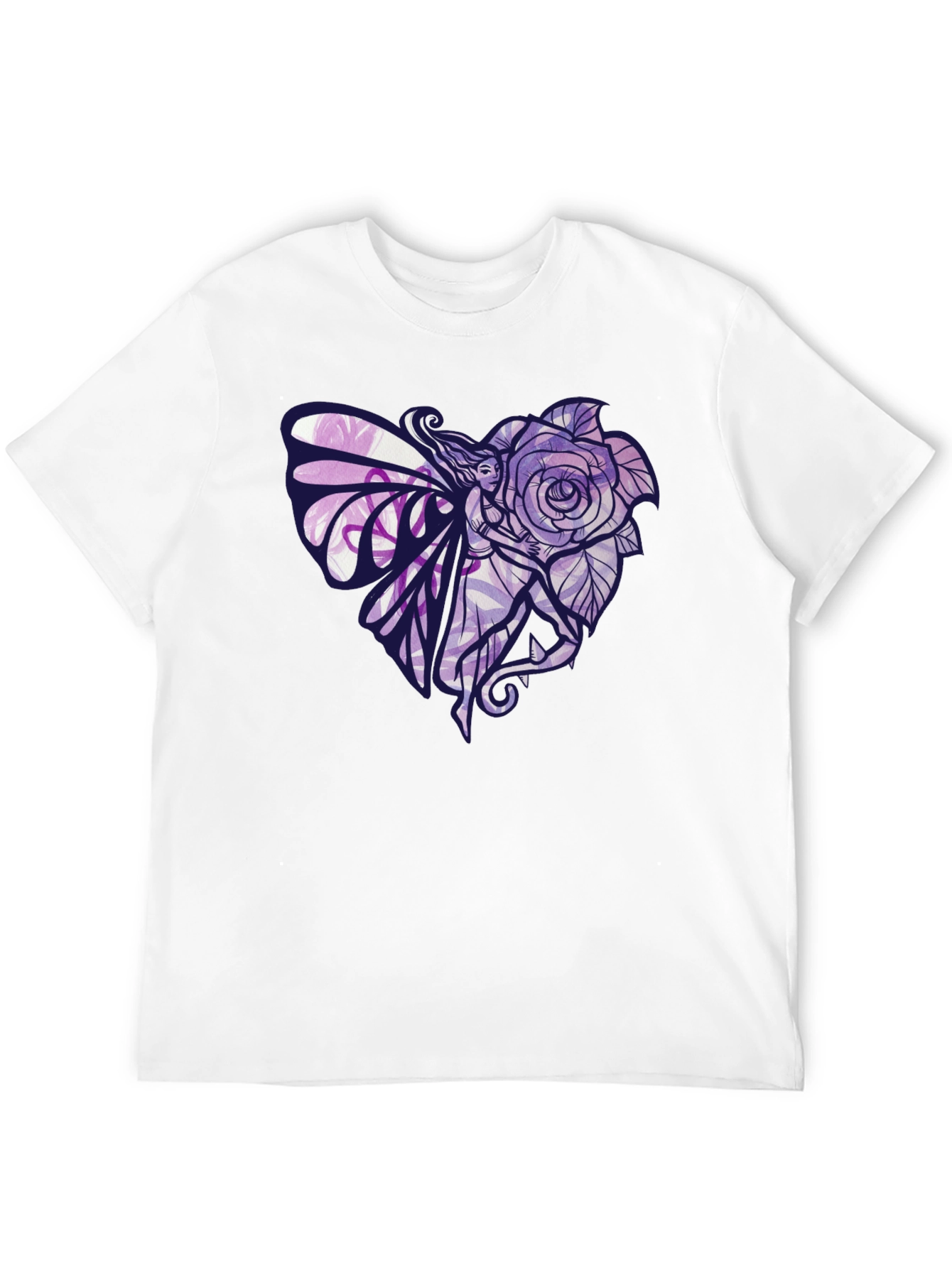 Fairy Rose Heart Graphic T-Shirt