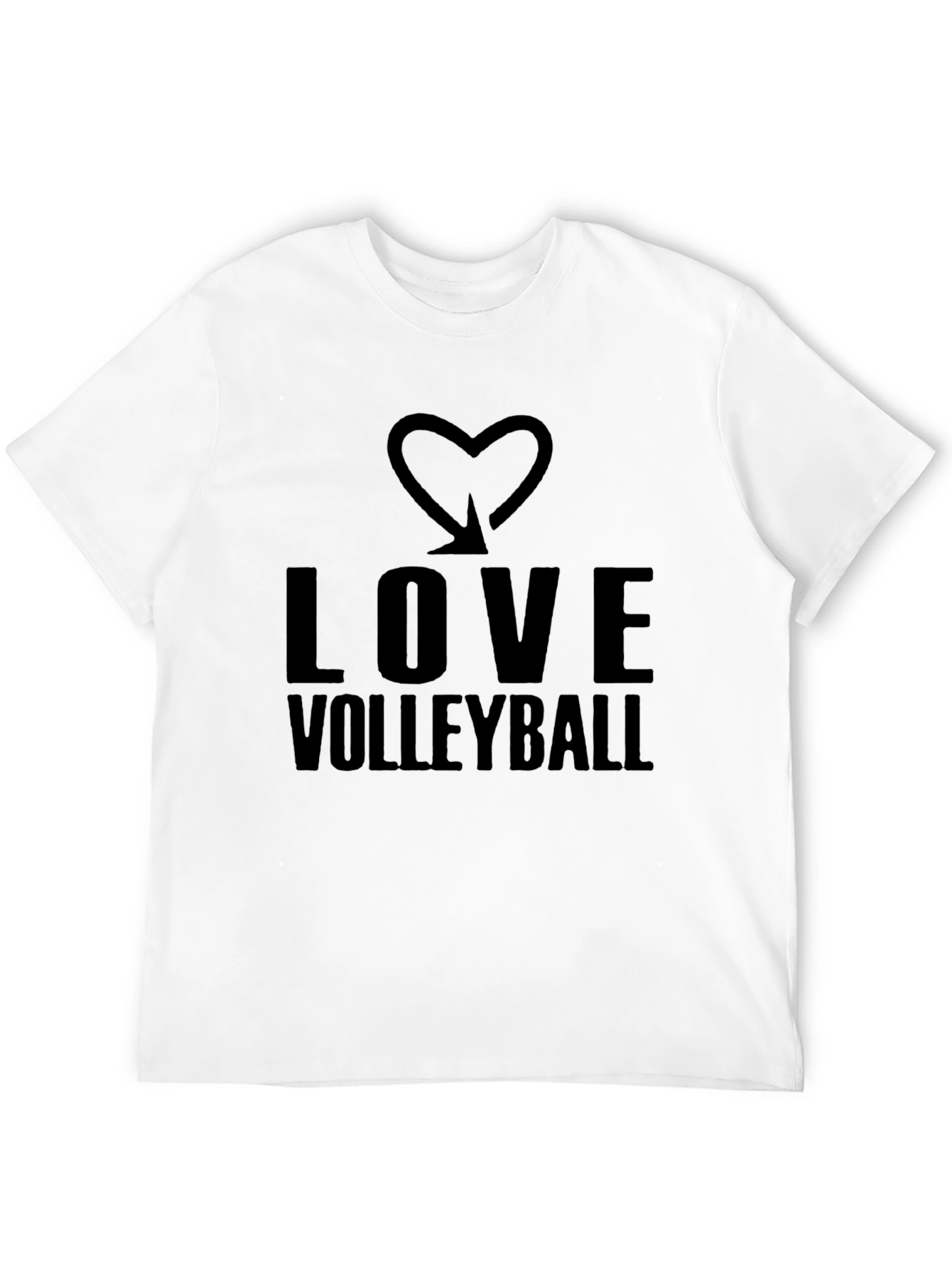 Love Volleyball Graphic Tee - Stylish Black T-Shirt