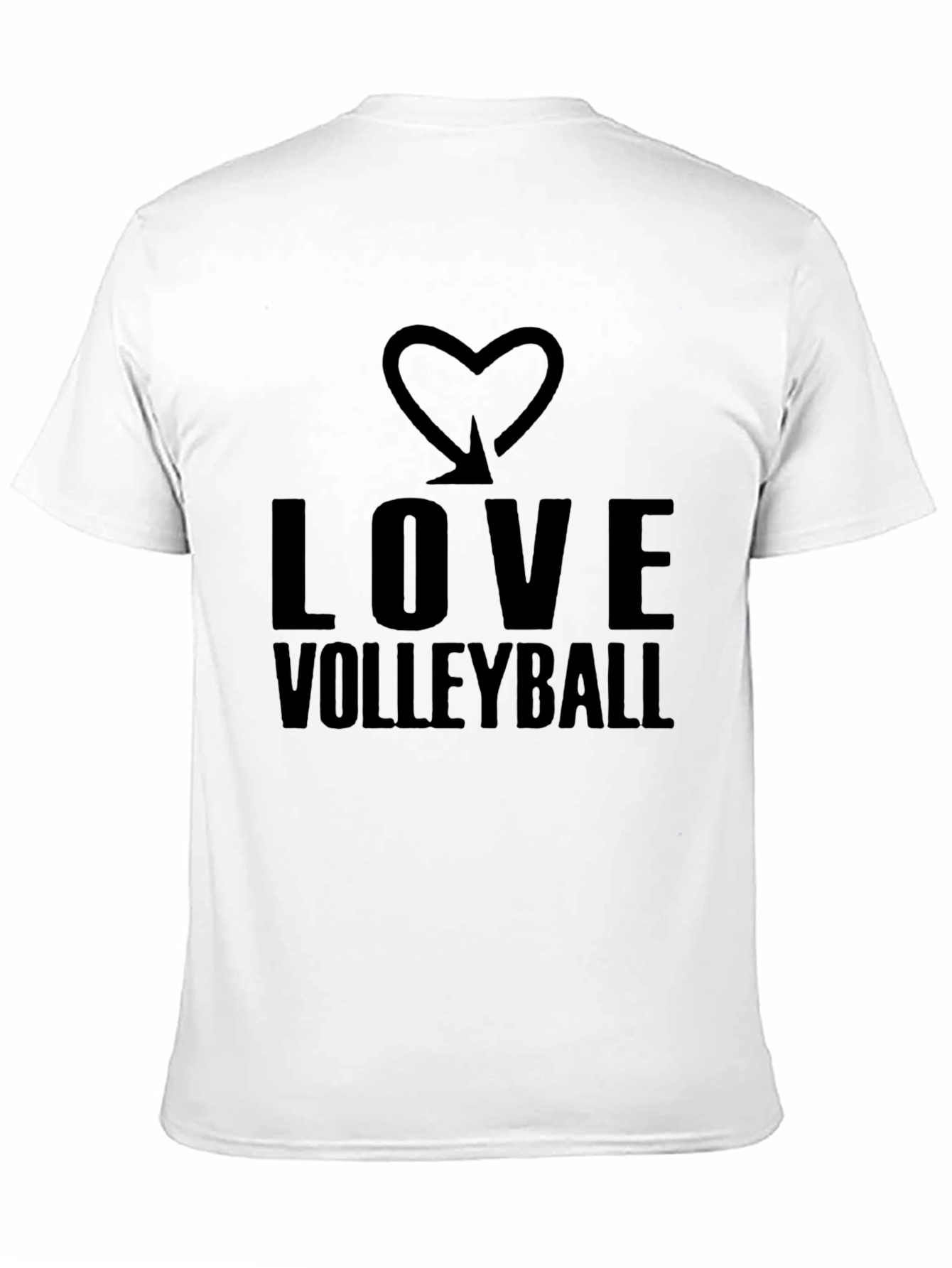 Love Volleyball Graphic Tee - Stylish Black T-Shirt