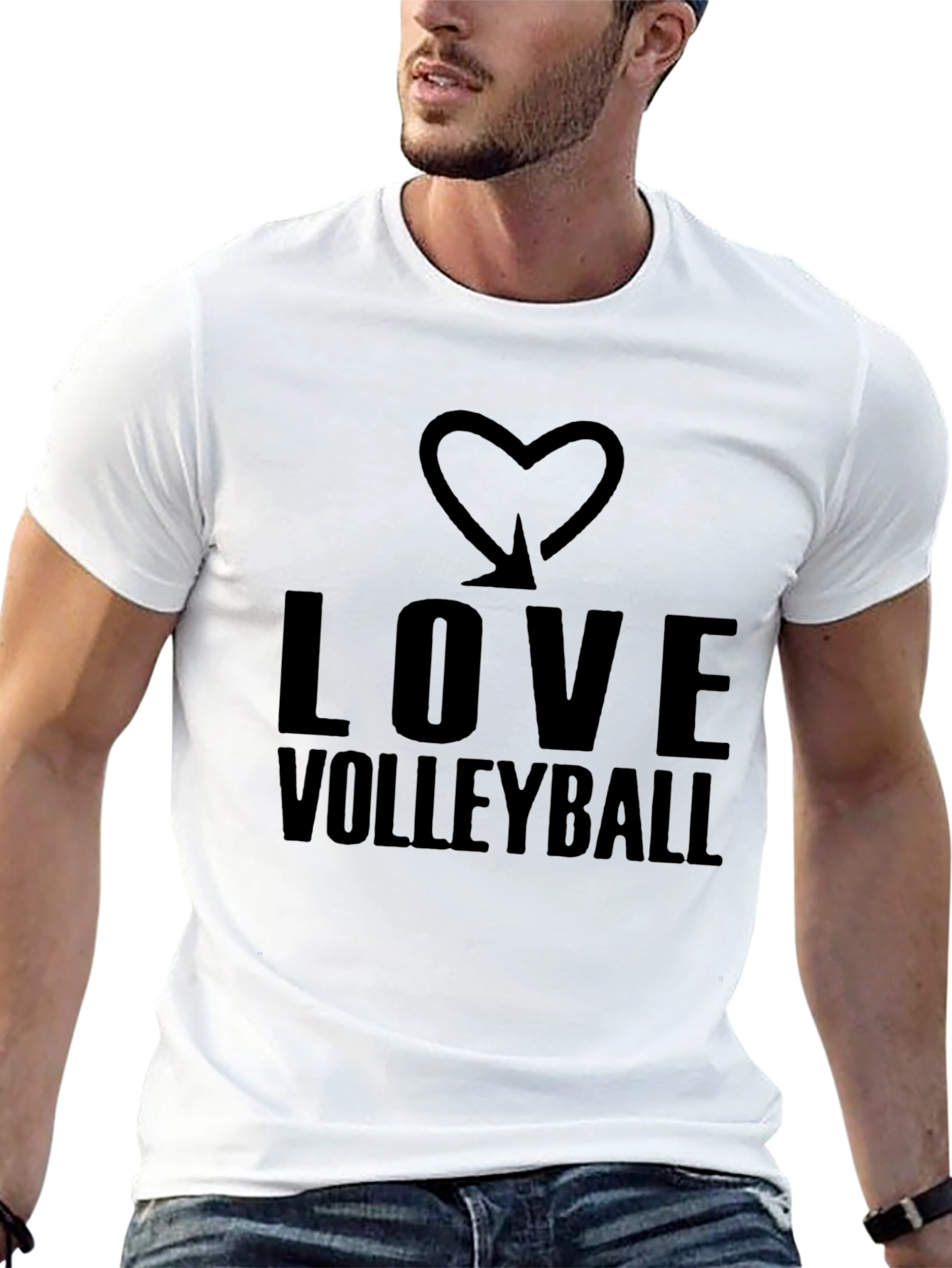 Love Volleyball Graphic Tee - Stylish Black T-Shirt