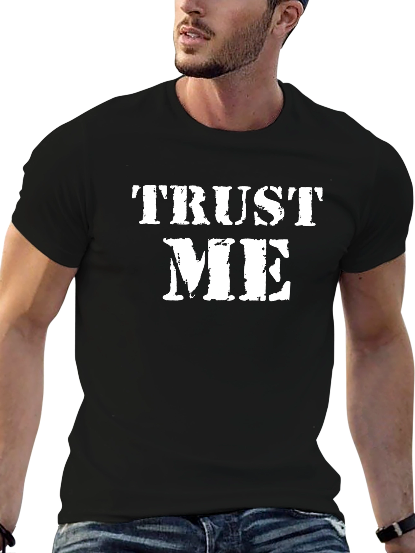 Trust Me Graphic Tee - Mens Black T-Shirt