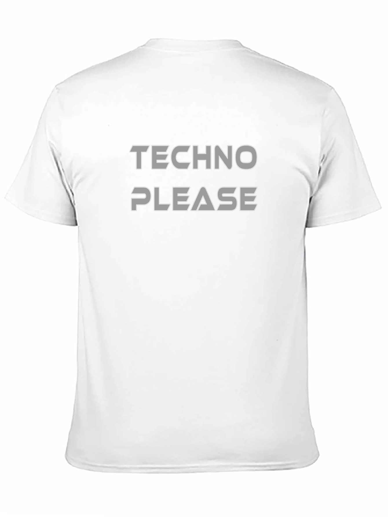 Techno Please Graphic T-Shirt - Classic Crew Neck Tee