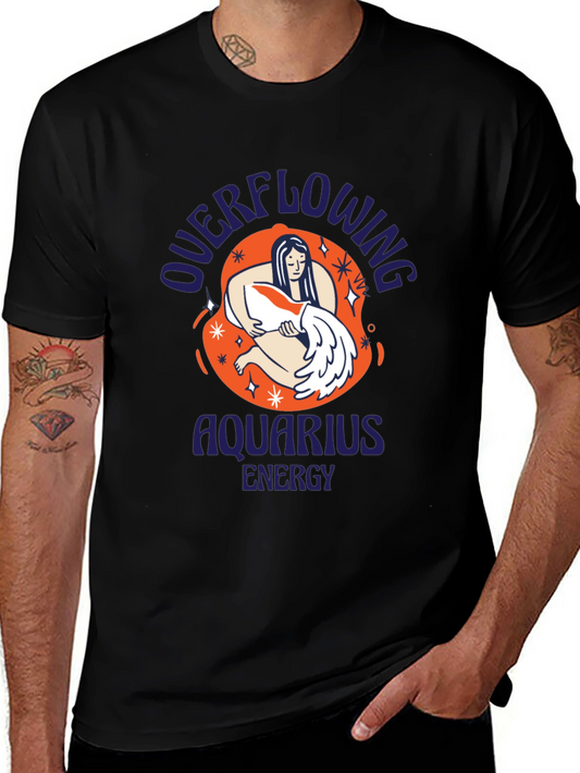 Aquarius Energy Graphic Tee - Zodiac T-Shirt