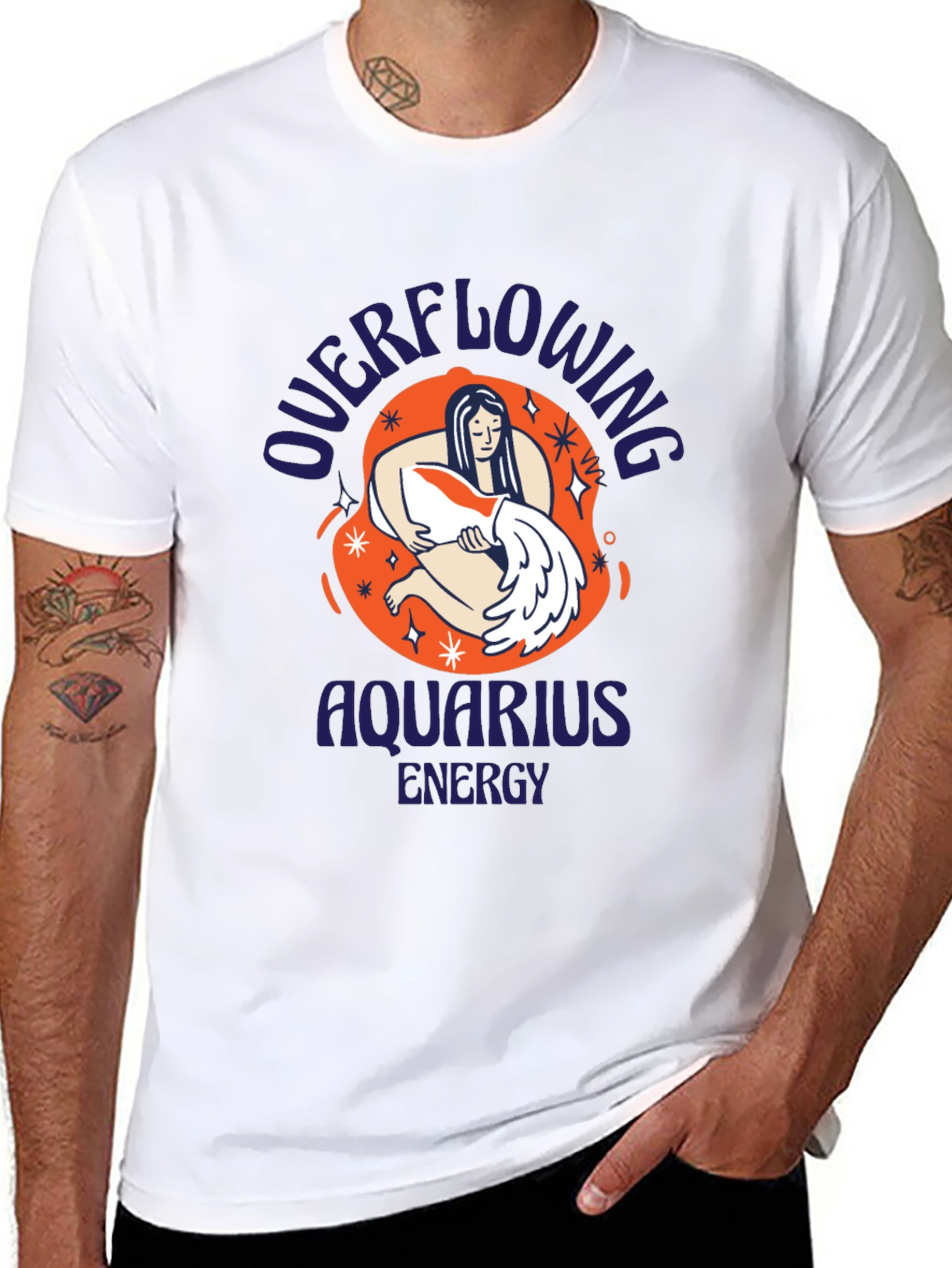 Aquarius Energy Graphic Tee - Zodiac T-Shirt