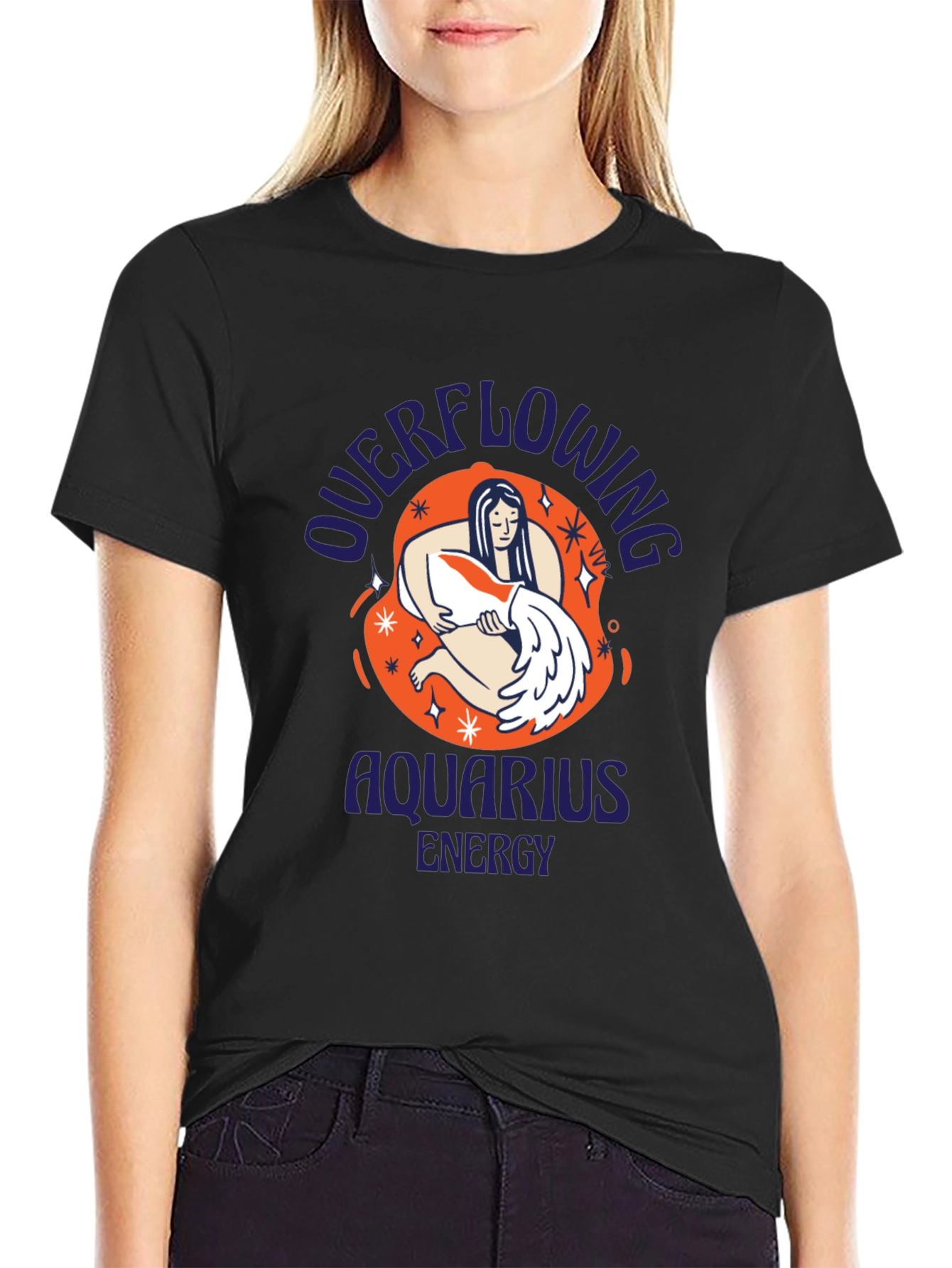 Aquarius Energy Graphic Tee - Zodiac T-Shirt